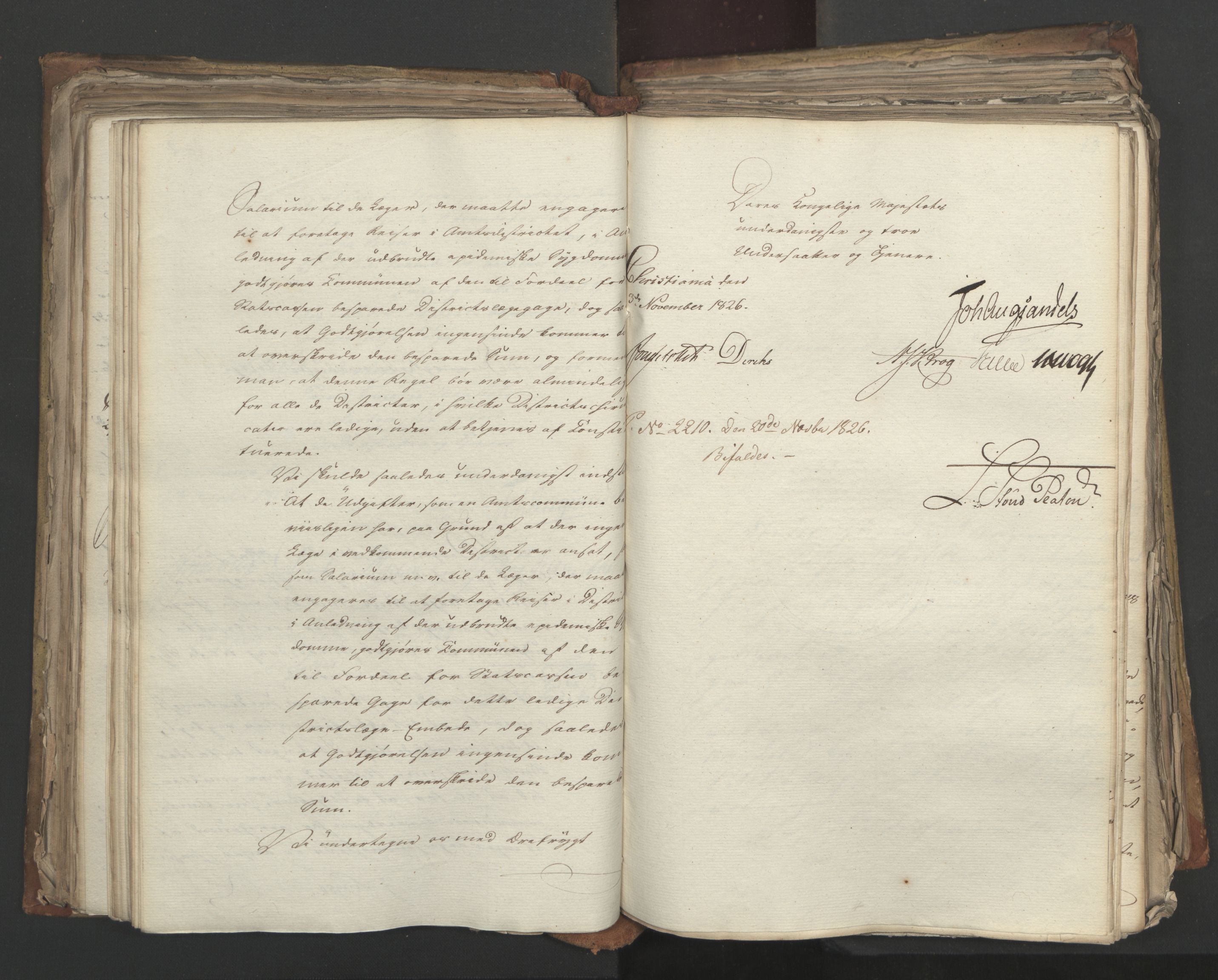 Statsrådsavdelingen i Stockholm, AV/RA-S-1003/D/Da/L0049: Regjeringsinnstillinger nr. 3860-4086, 1826, s. 232