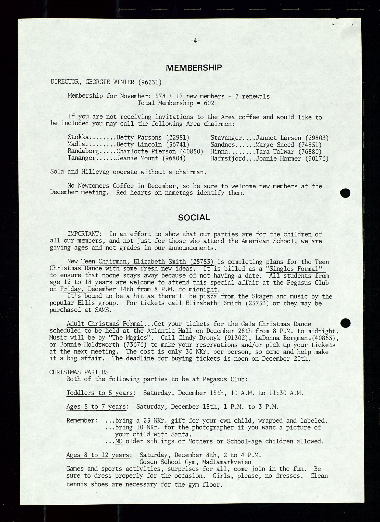 PA 1547 - Petroleum Wives Club, AV/SAST-A-101974/X/Xa/L0002: Newsletter, 1979-1987