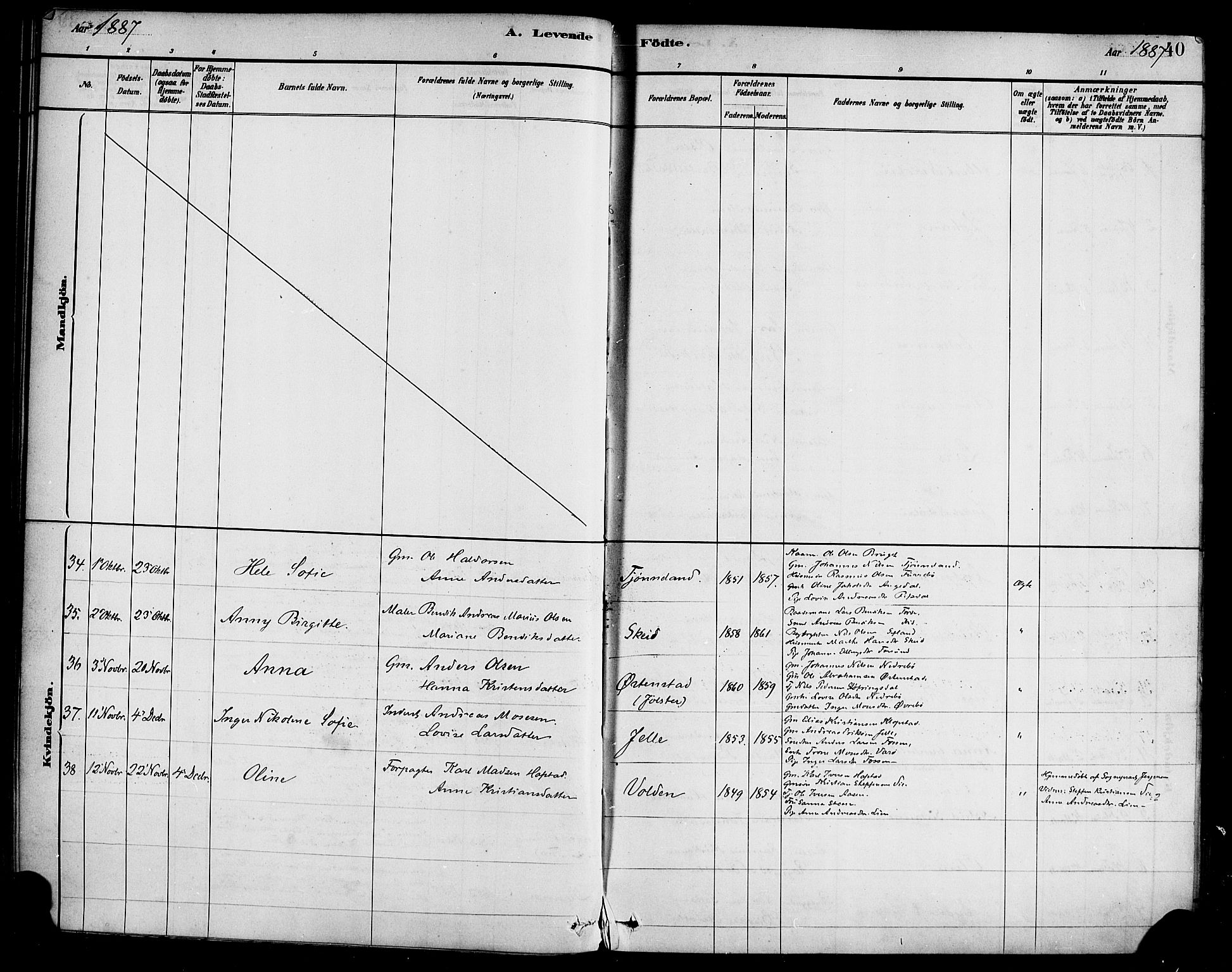 Førde sokneprestembete, AV/SAB-A-79901/H/Haa/Haab/L0001: Ministerialbok nr. B 1, 1880-1898, s. 40