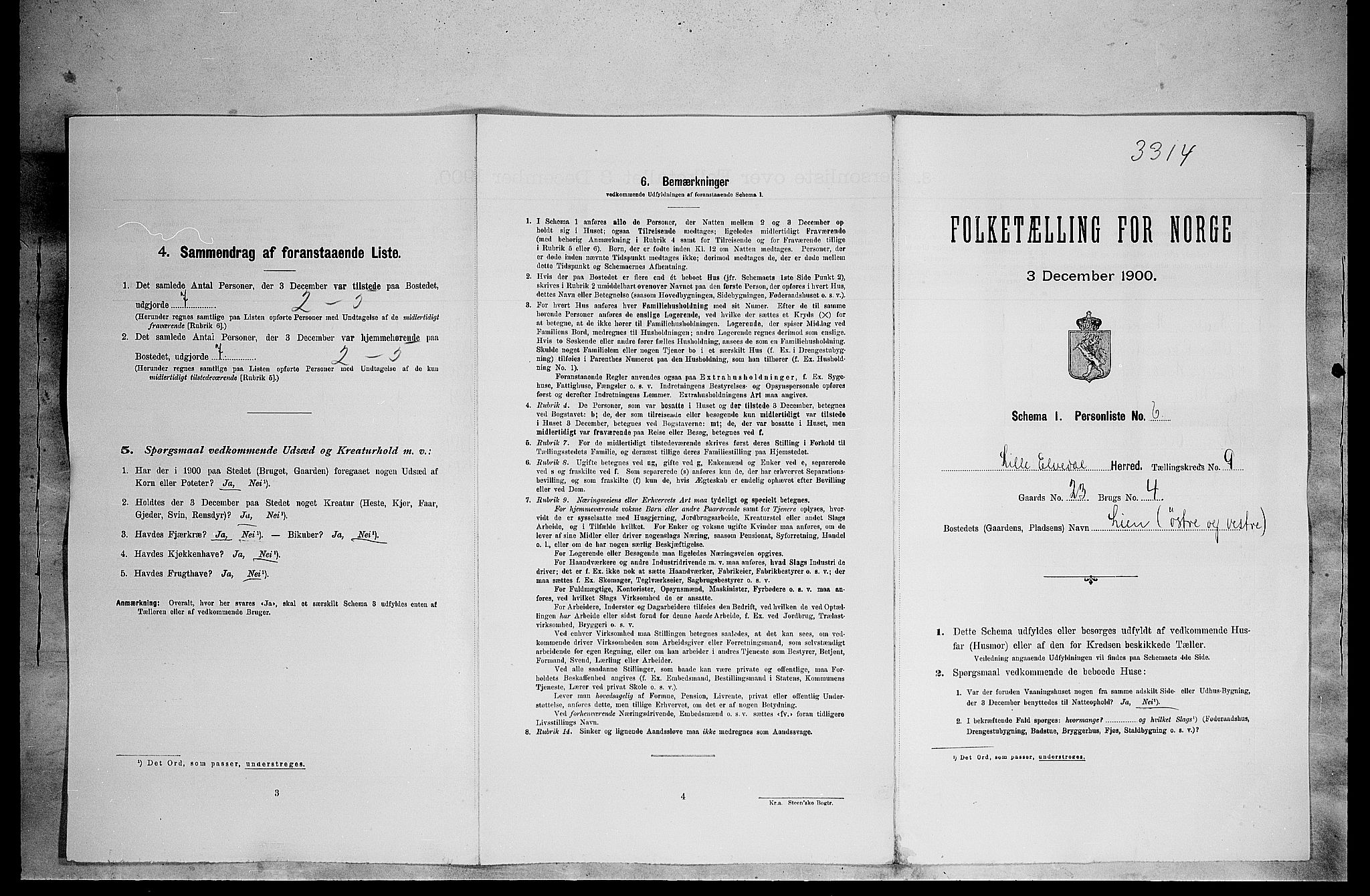 SAH, Folketelling 1900 for 0438 Lille Elvedalen herred, 1900, s. 651