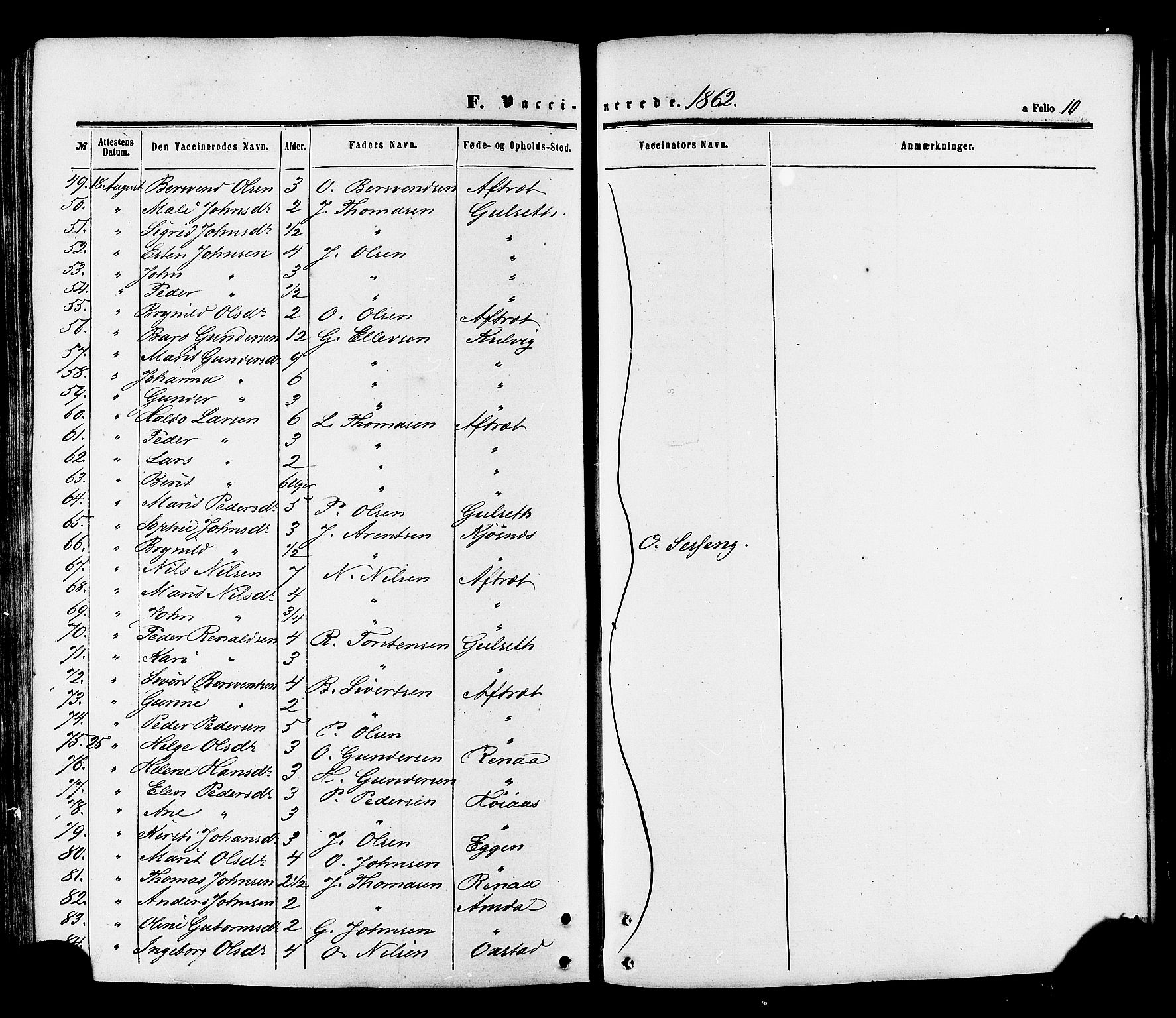 Ministerialprotokoller, klokkerbøker og fødselsregistre - Sør-Trøndelag, SAT/A-1456/695/L1147: Ministerialbok nr. 695A07, 1860-1877, s. 10