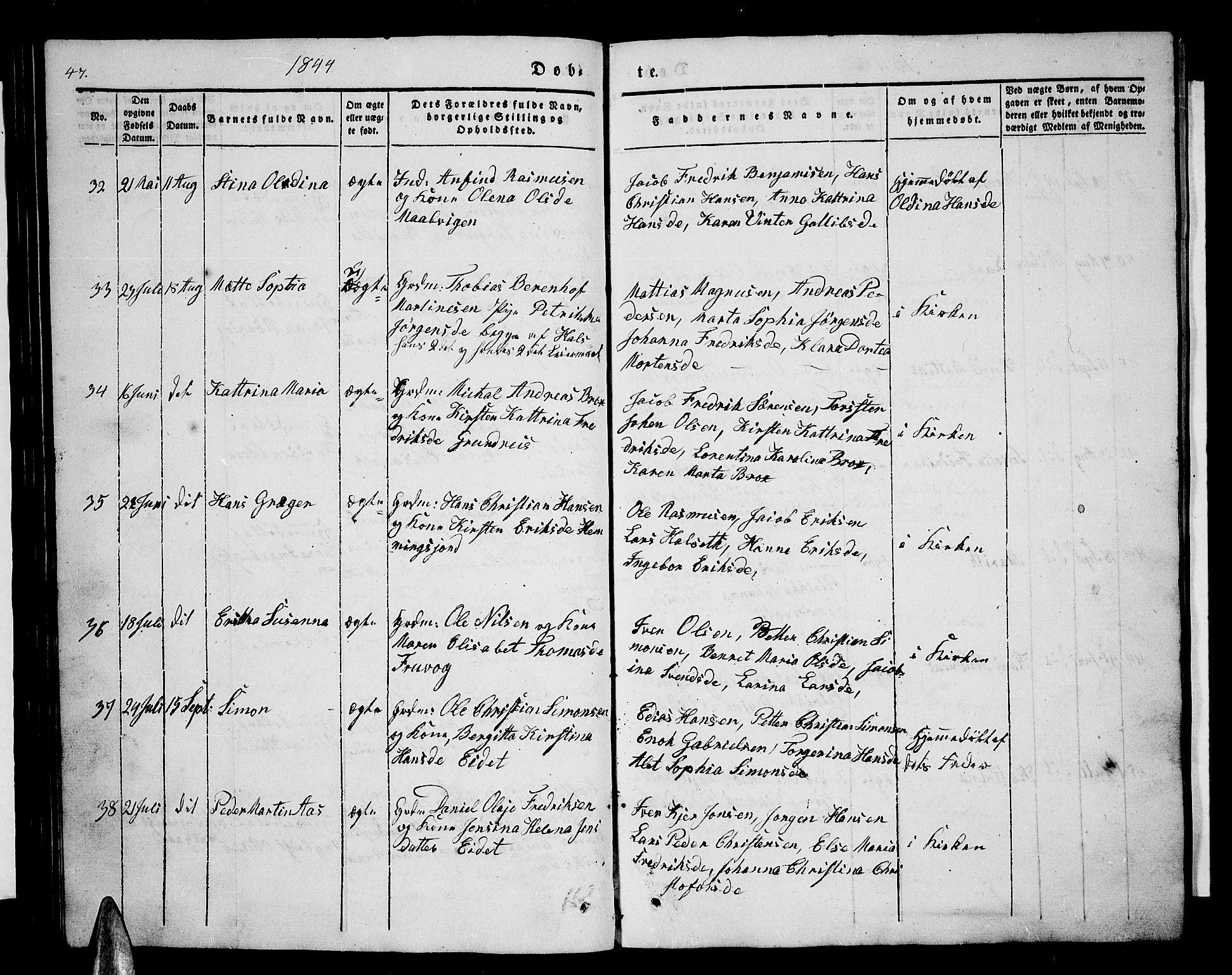 Tranøy sokneprestkontor, AV/SATØ-S-1313/I/Ia/Iab/L0001klokker: Klokkerbok nr. 1, 1835-1853, s. 47