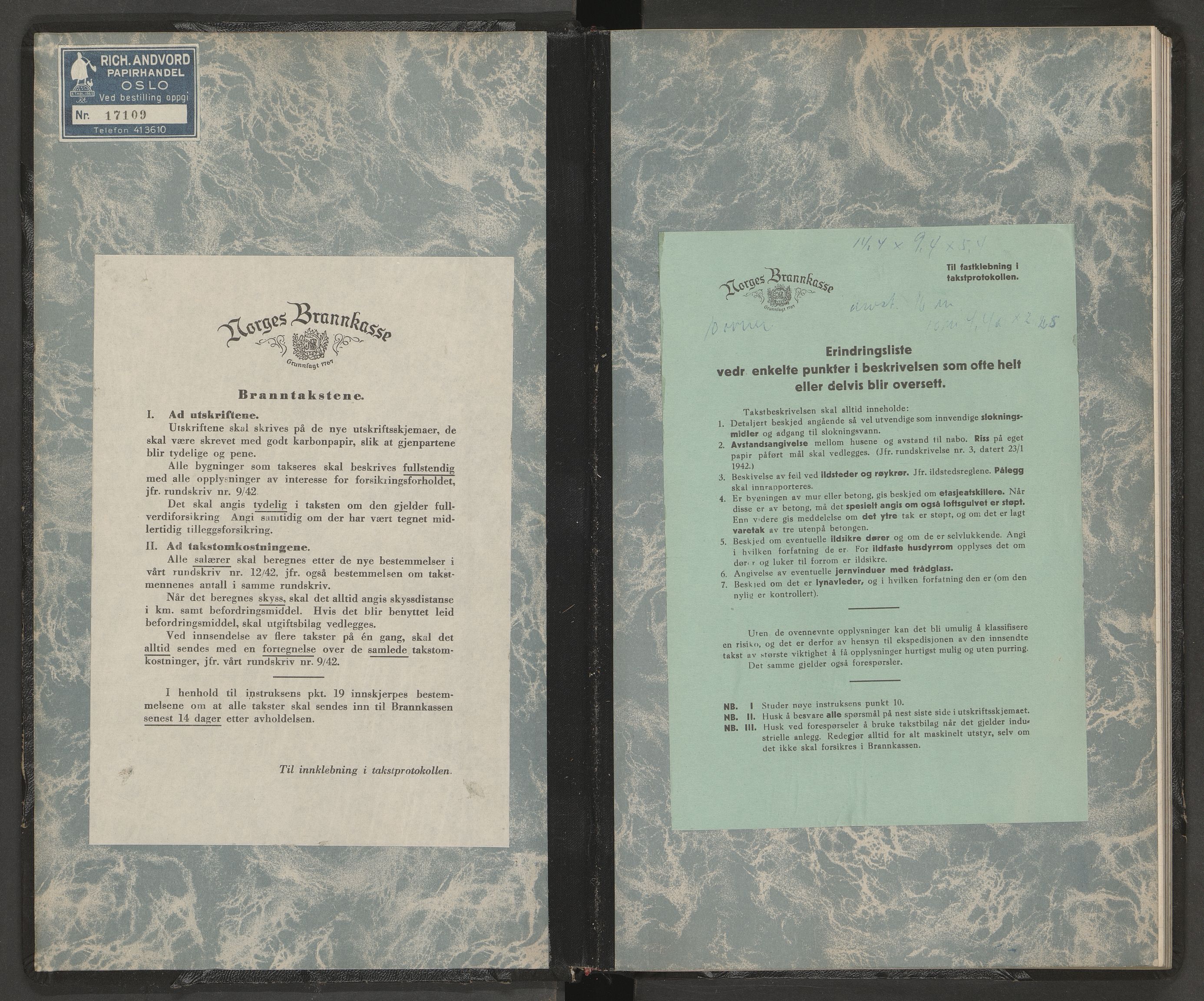 Gransherad lensmannskontor, SAKO/A-557/Y/Yb/Yba/L0006: Branntakstprotokoll, 1950-1952