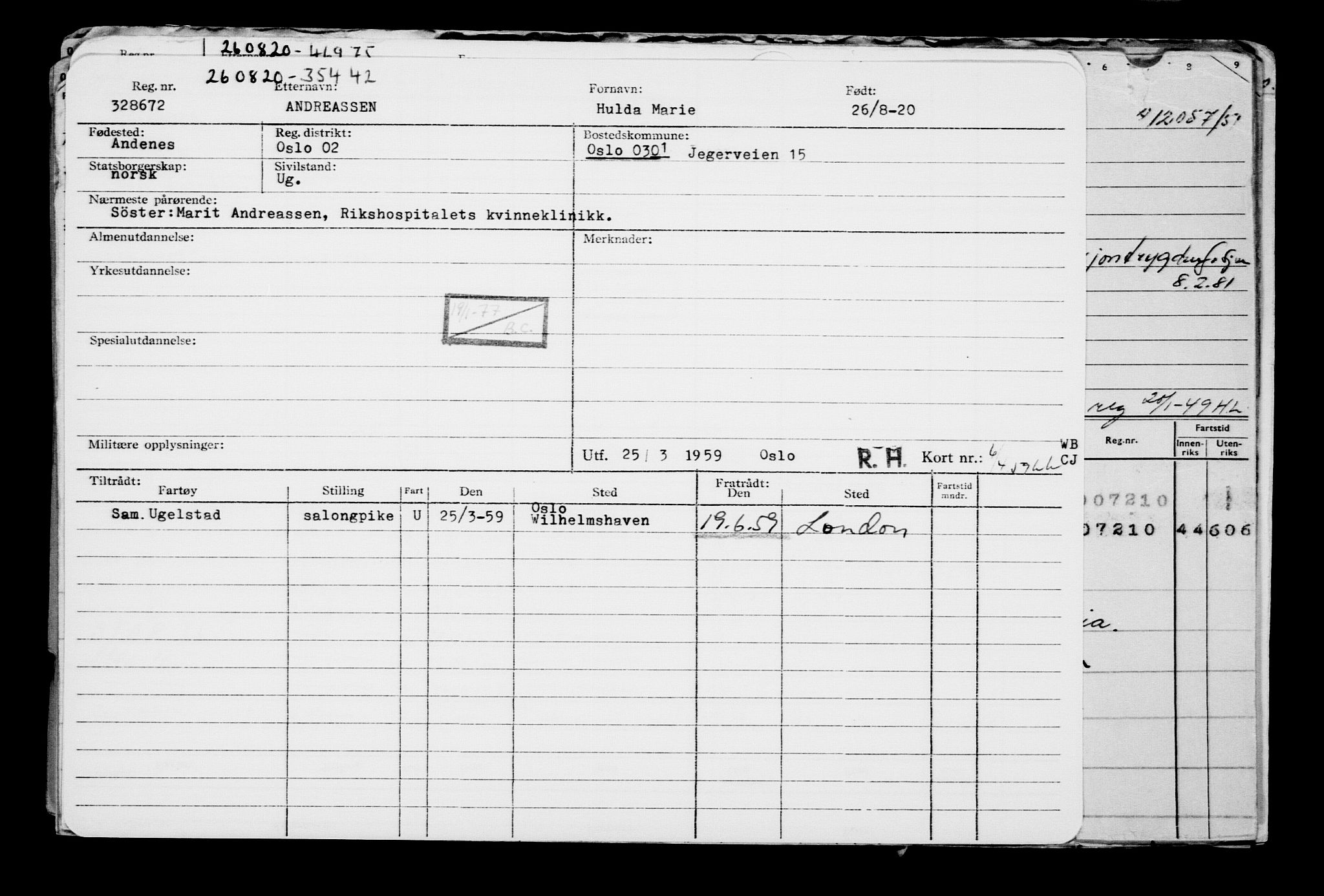 Direktoratet for sjømenn, AV/RA-S-3545/G/Gb/L0184: Hovedkort, 1920, s. 640