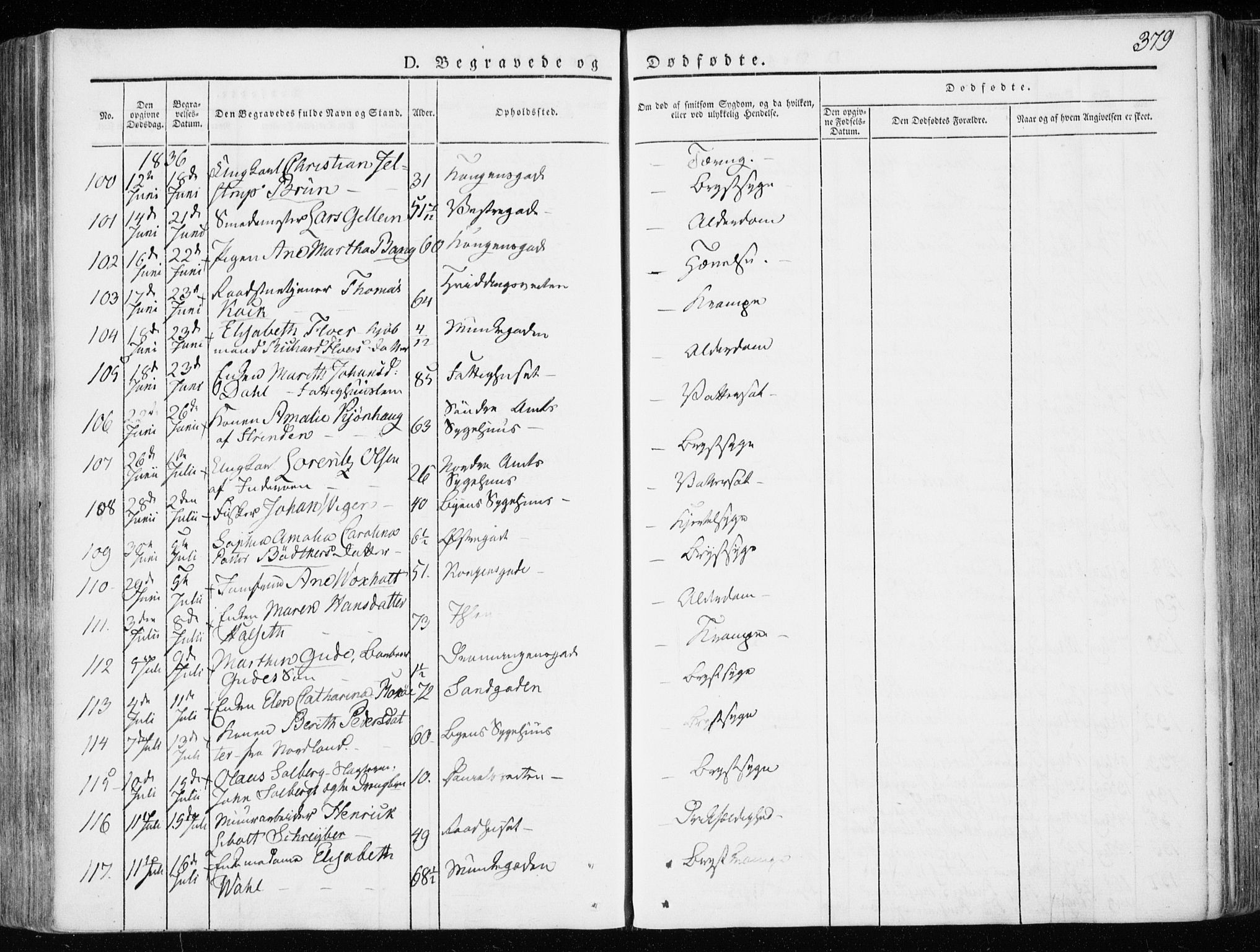 Ministerialprotokoller, klokkerbøker og fødselsregistre - Sør-Trøndelag, AV/SAT-A-1456/601/L0047: Ministerialbok nr. 601A15, 1831-1839, s. 379