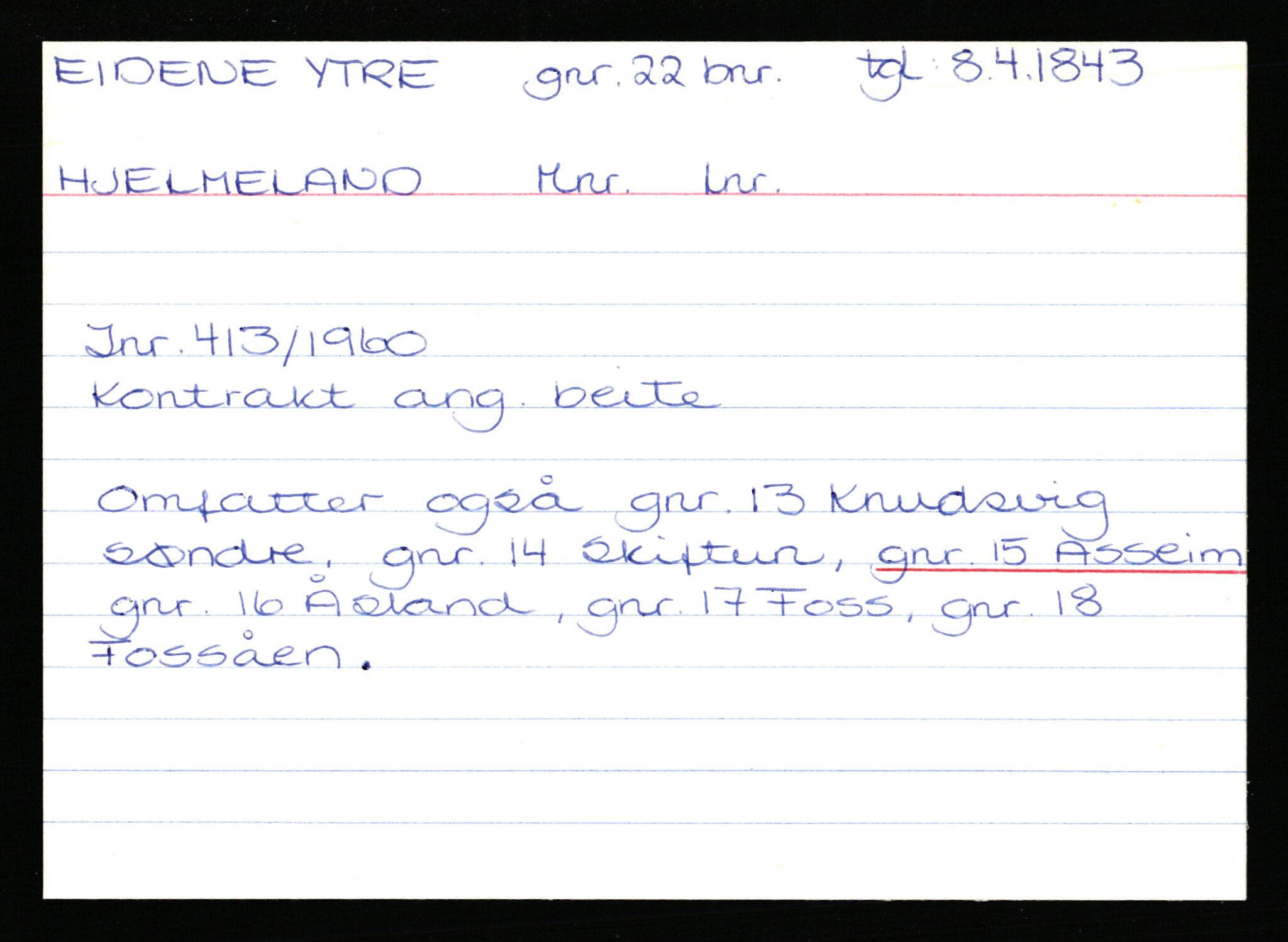 Statsarkivet i Stavanger, AV/SAST-A-101971/03/Y/Yk/L0007: Registerkort sortert etter gårdsnavn: Dritland - Eidland, 1750-1930, s. 541