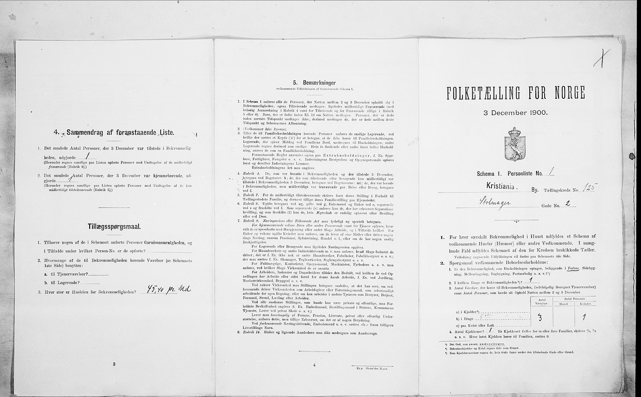 SAO, Folketelling 1900 for 0301 Kristiania kjøpstad, 1900, s. 91879