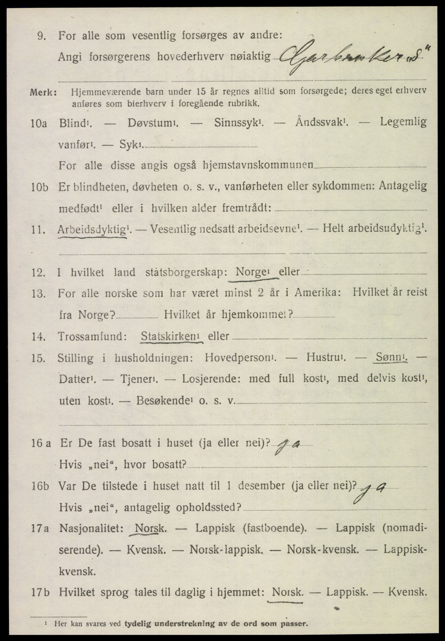 SAT, Folketelling 1920 for 1718 Leksvik herred, 1920, s. 6975
