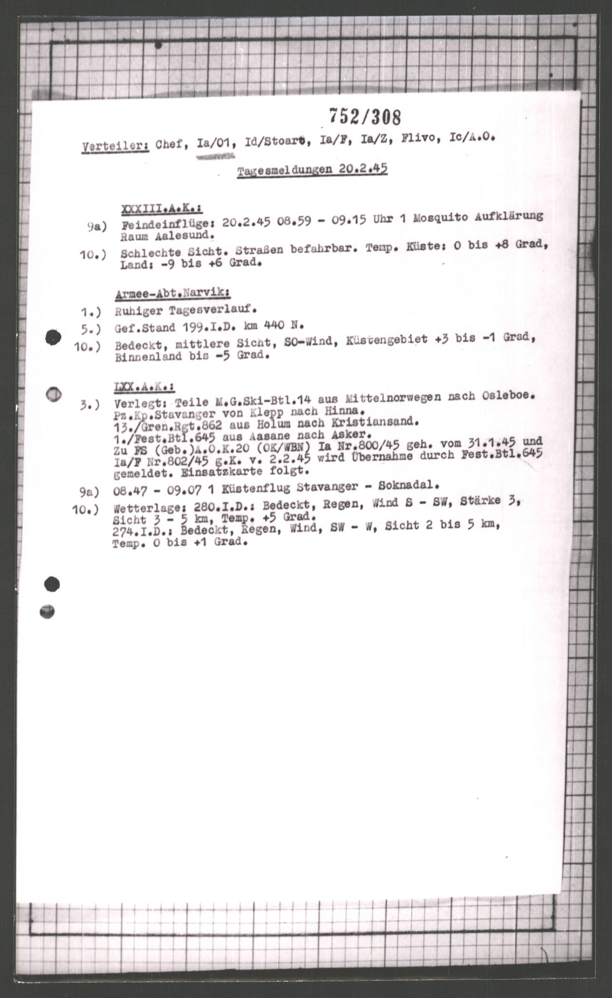 Forsvarets Overkommando. 2 kontor. Arkiv 11.4. Spredte tyske arkivsaker, AV/RA-RAFA-7031/D/Dar/Dara/L0003: Krigsdagbøker for 20. Gebirgs-Armee-Oberkommando (AOK 20), 1945, s. 166