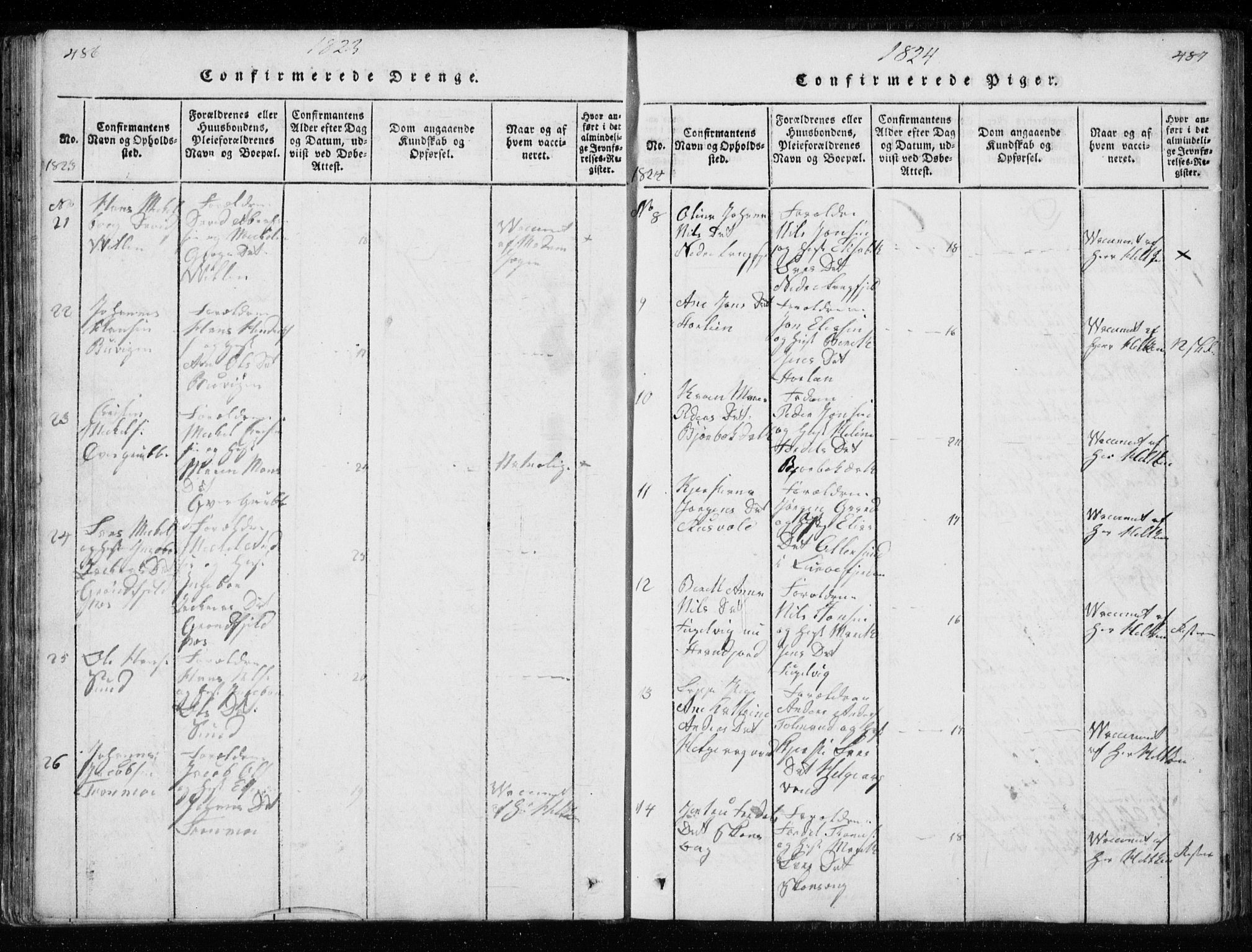 Ministerialprotokoller, klokkerbøker og fødselsregistre - Nordland, SAT/A-1459/827/L0412: Klokkerbok nr. 827C01, 1820-1841, s. 486-487