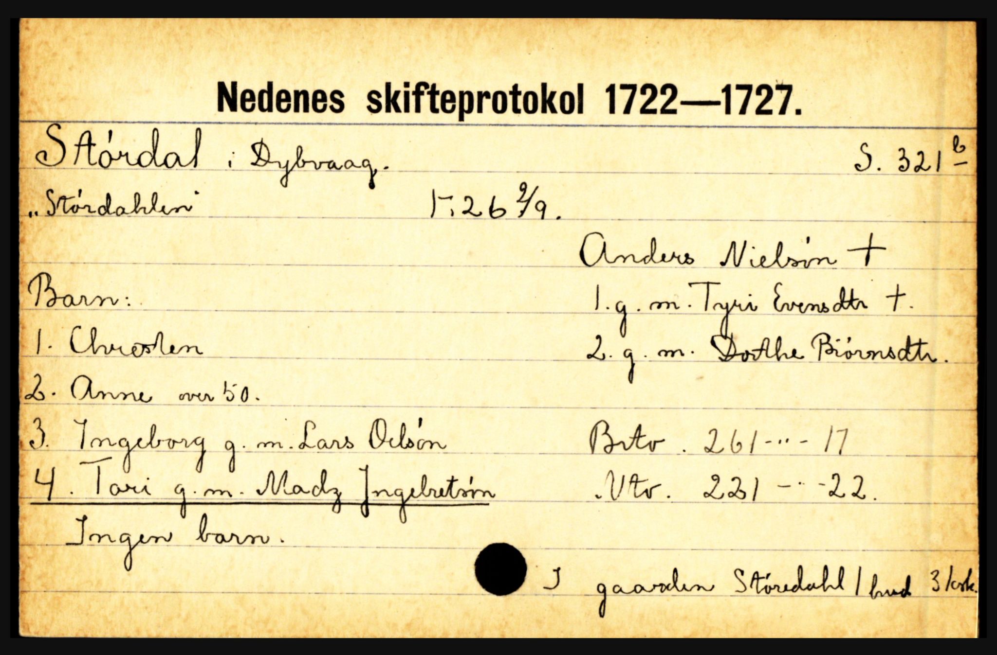 Nedenes sorenskriveri før 1824, AV/SAK-1221-0007/H, s. 29161