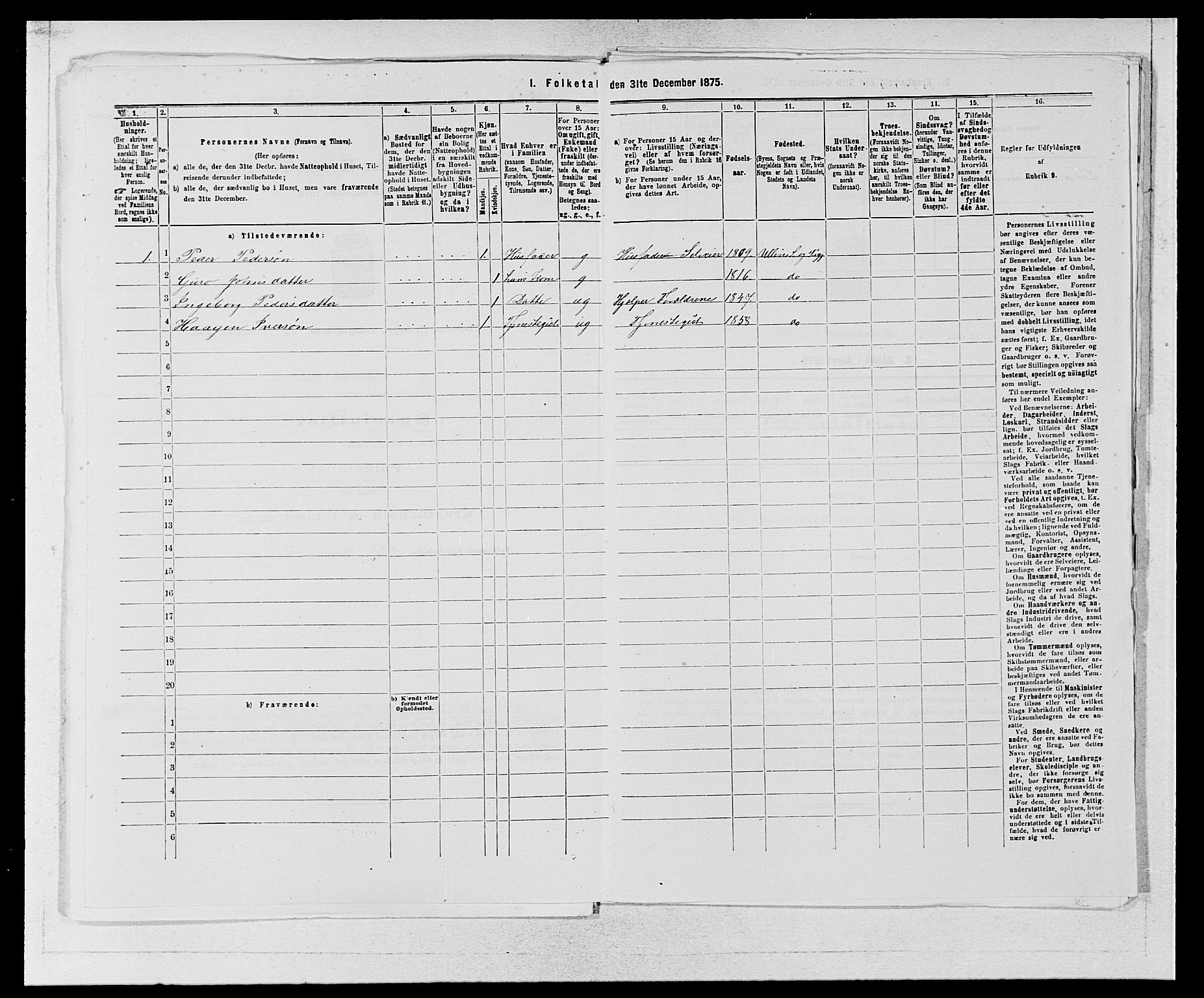 SAB, Folketelling 1875 for 1230P Ullensvang prestegjeld, 1875, s. 1846