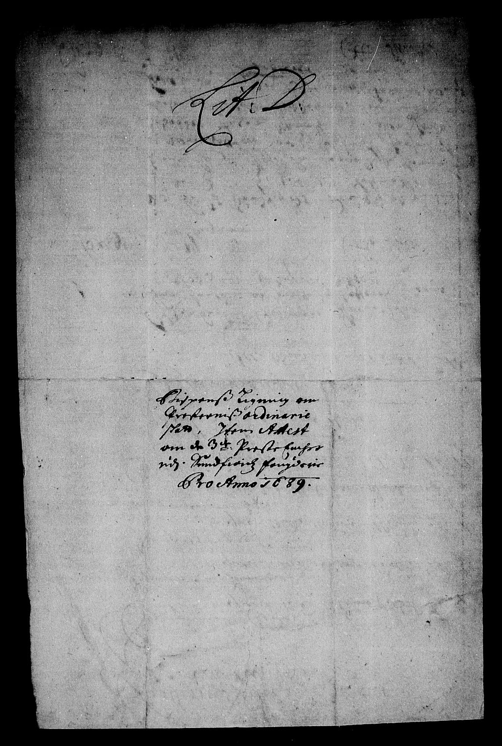 Rentekammeret inntil 1814, Reviderte regnskaper, Stiftamtstueregnskaper, Bergen stiftamt, RA/EA-6043/R/Rc/L0091: Bergen stiftamt, 1689