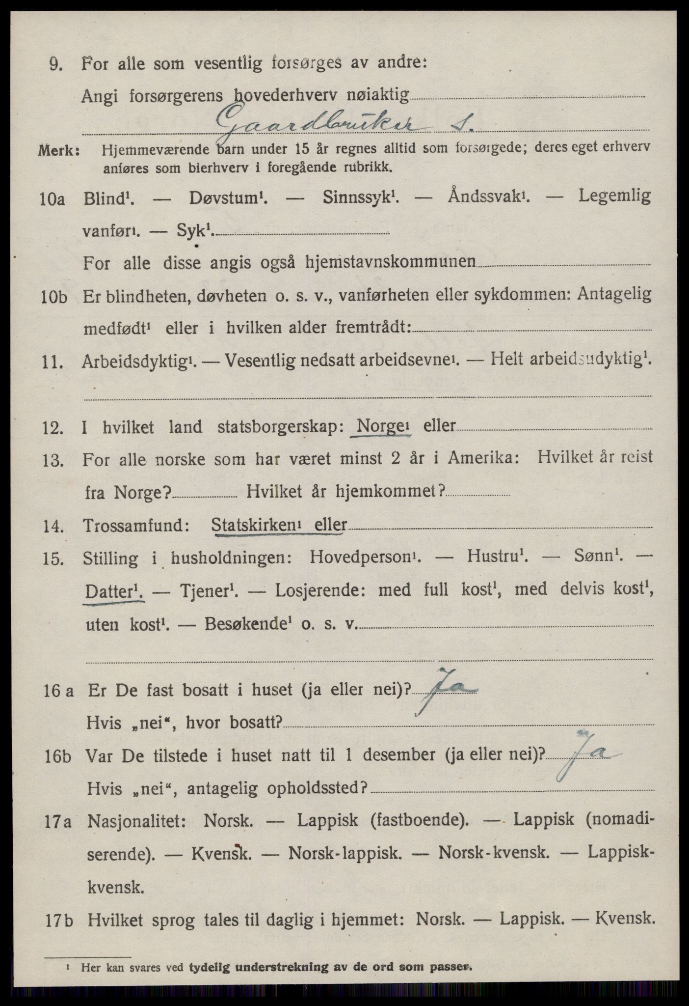 SAT, Folketelling 1920 for 1630 Å herred, 1920, s. 3309