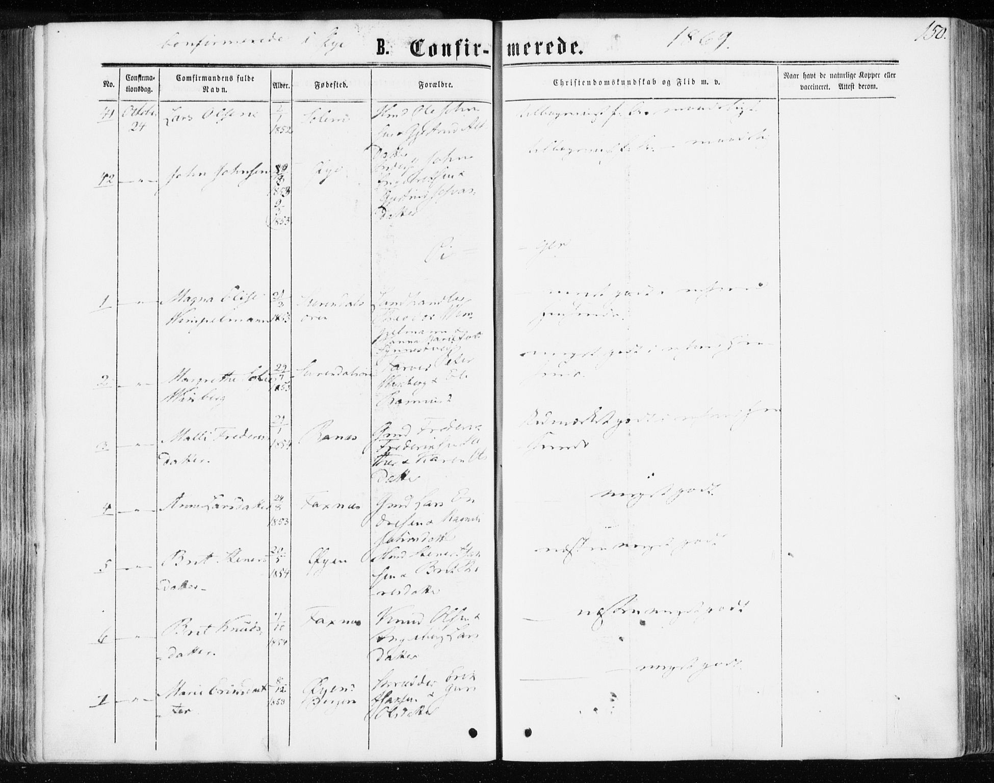 Ministerialprotokoller, klokkerbøker og fødselsregistre - Møre og Romsdal, SAT/A-1454/595/L1045: Ministerialbok nr. 595A07, 1863-1873, s. 150