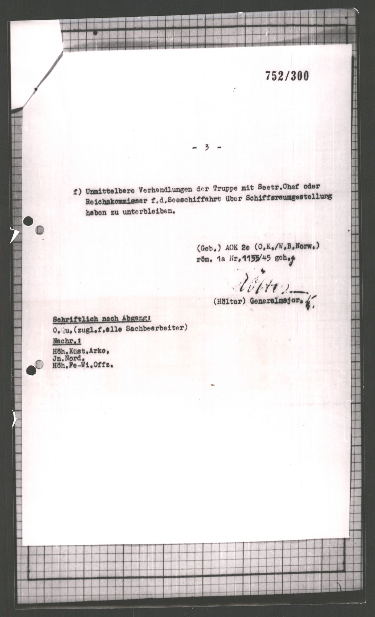 Forsvarets Overkommando. 2 kontor. Arkiv 11.4. Spredte tyske arkivsaker, AV/RA-RAFA-7031/D/Dar/Dara/L0003: Krigsdagbøker for 20. Gebirgs-Armee-Oberkommando (AOK 20), 1945, s. 154