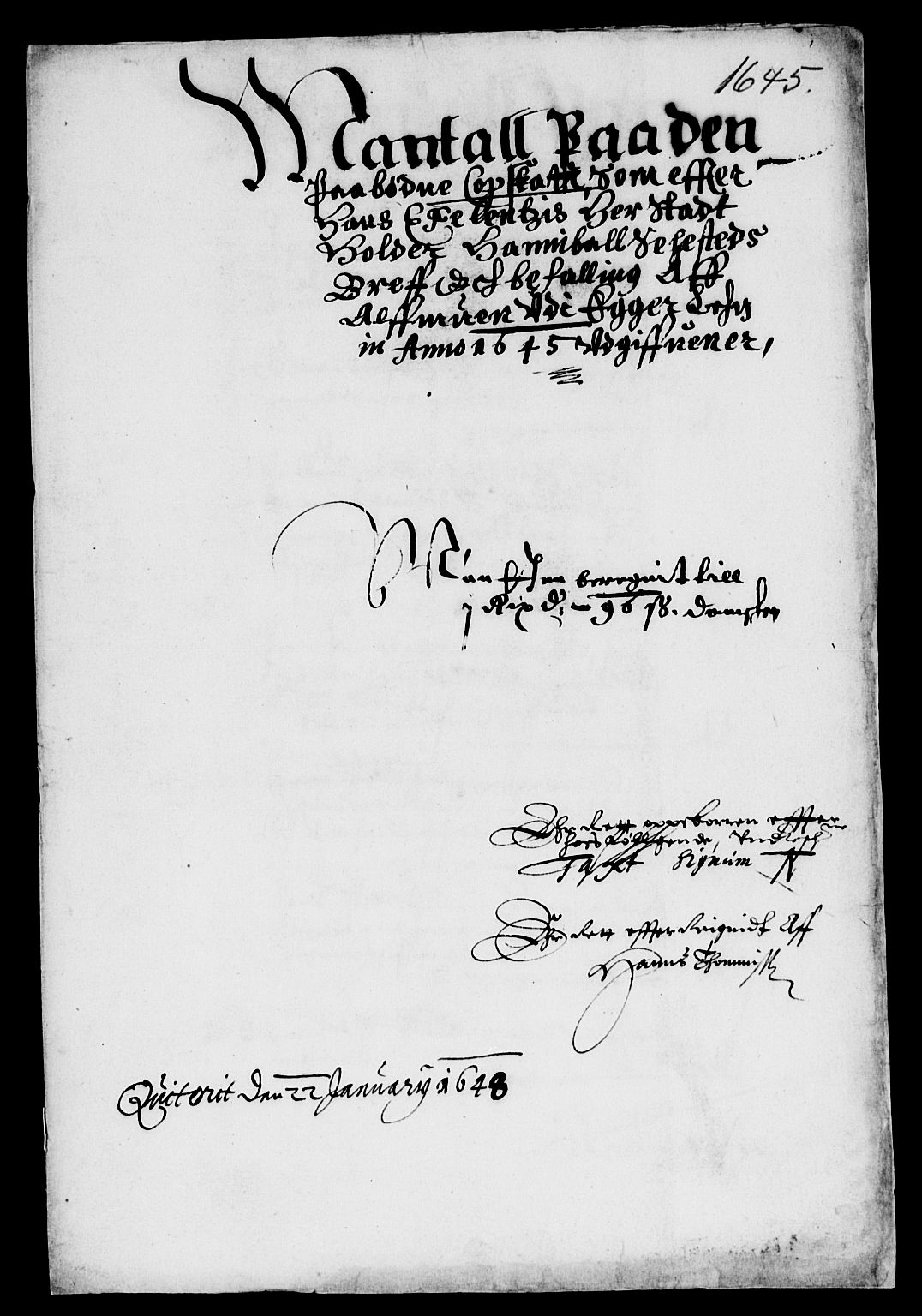 Rentekammeret inntil 1814, Reviderte regnskaper, Lensregnskaper, AV/RA-EA-5023/R/Rb/Rbm/L0008: Eiker len, 1643-1648