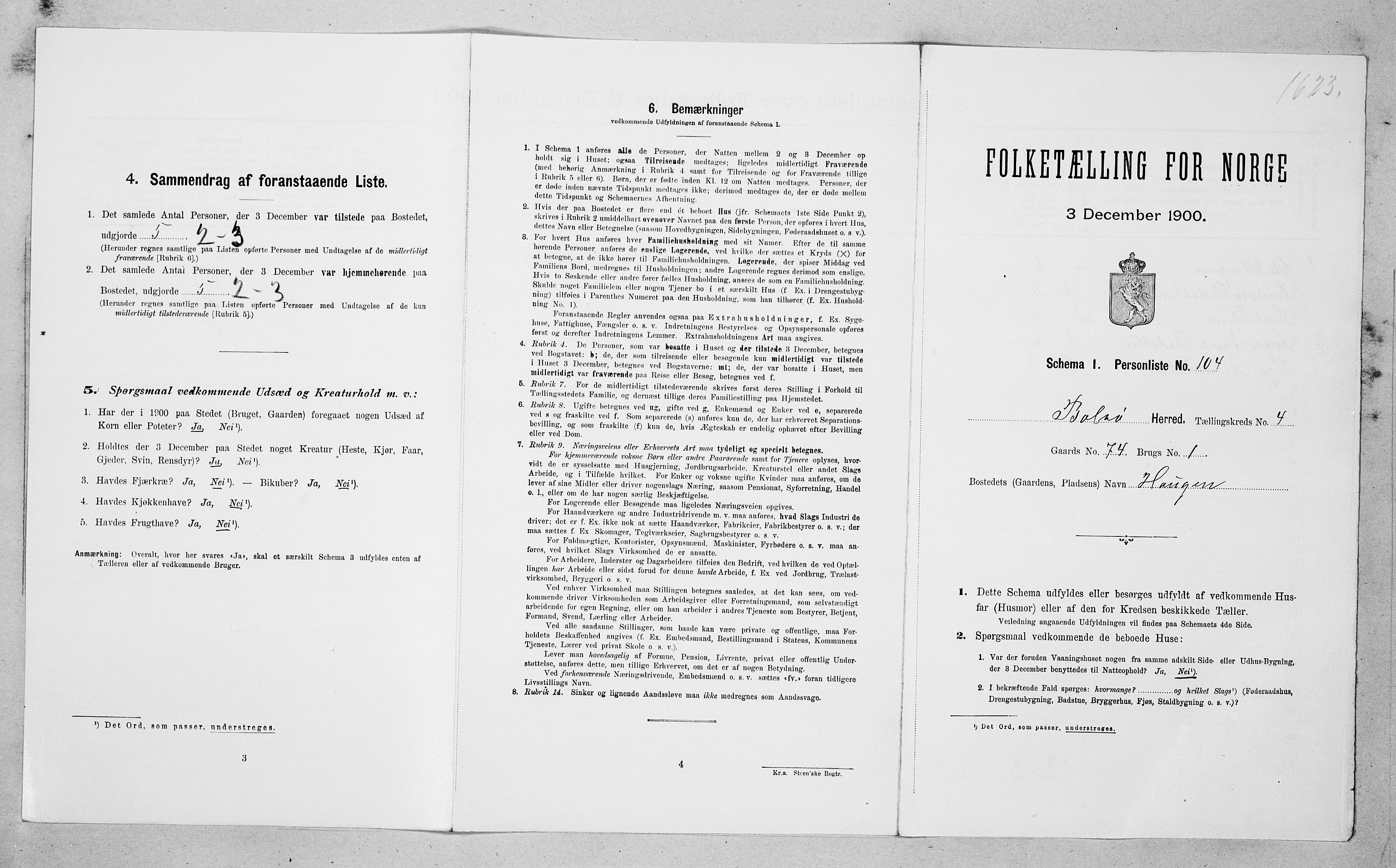 SAT, Folketelling 1900 for 1544 Bolsøy herred, 1900, s. 911