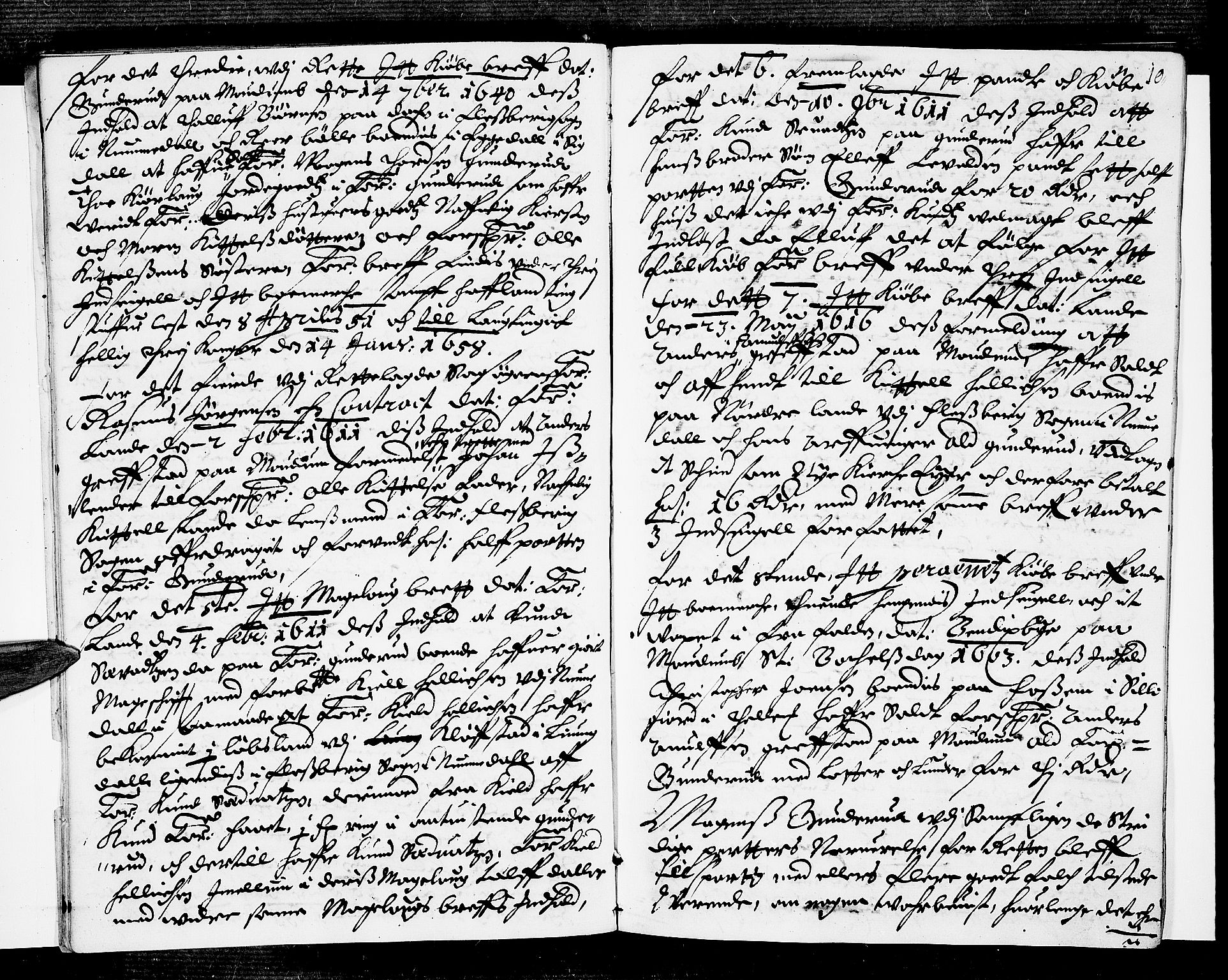 Eiker, Modum og Sigdal sorenskriveri, SAKO/A-123/F/Fa/Faa/L0004: Tingbok, 1662, s. 9b-10a