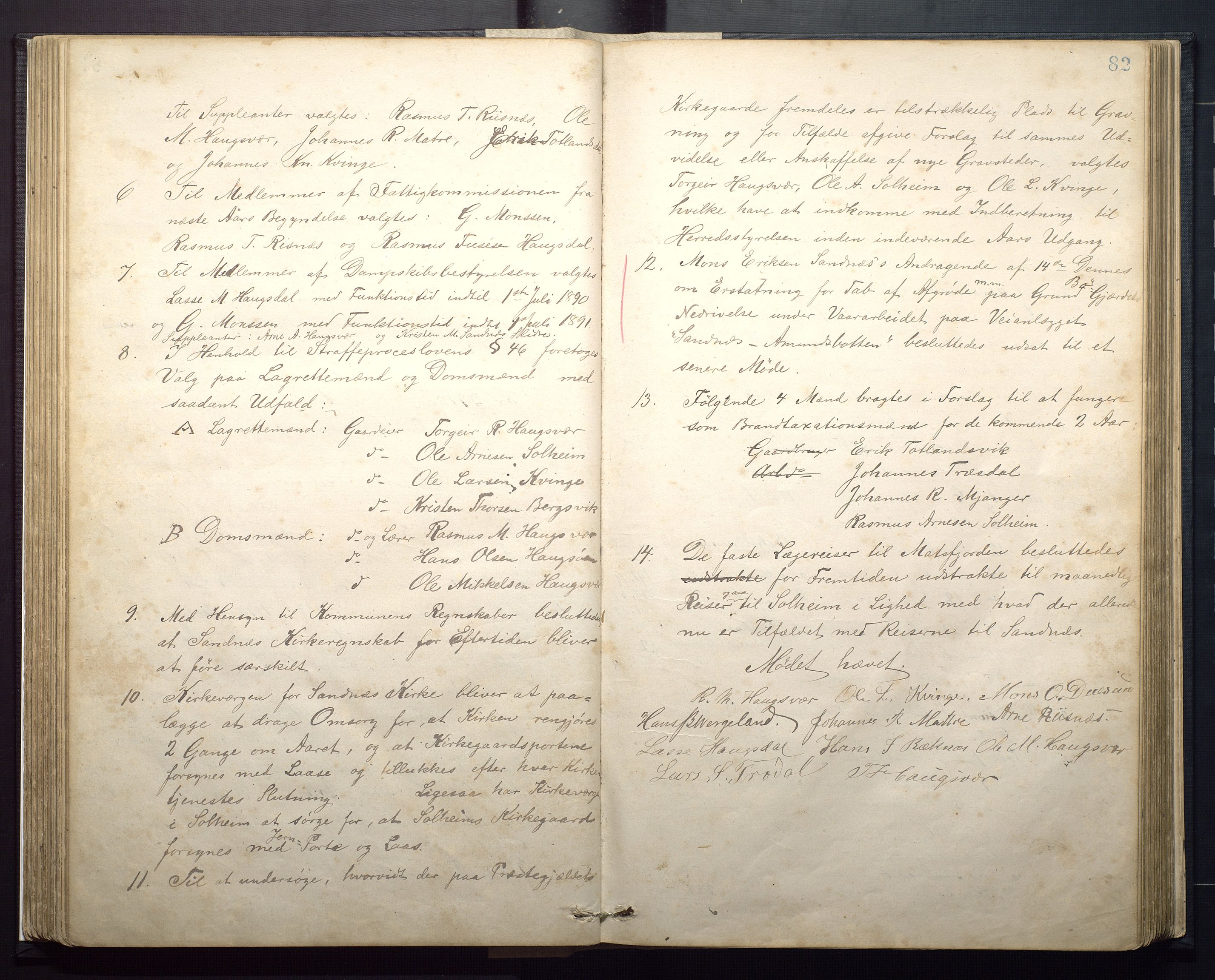 Masfjorden kommune. Formannskapet, IKAH/1266-021/A/Aa/L0001: Møtebok for Masfjorden formannskap og heradsstyre, 1879-1904, s. 82