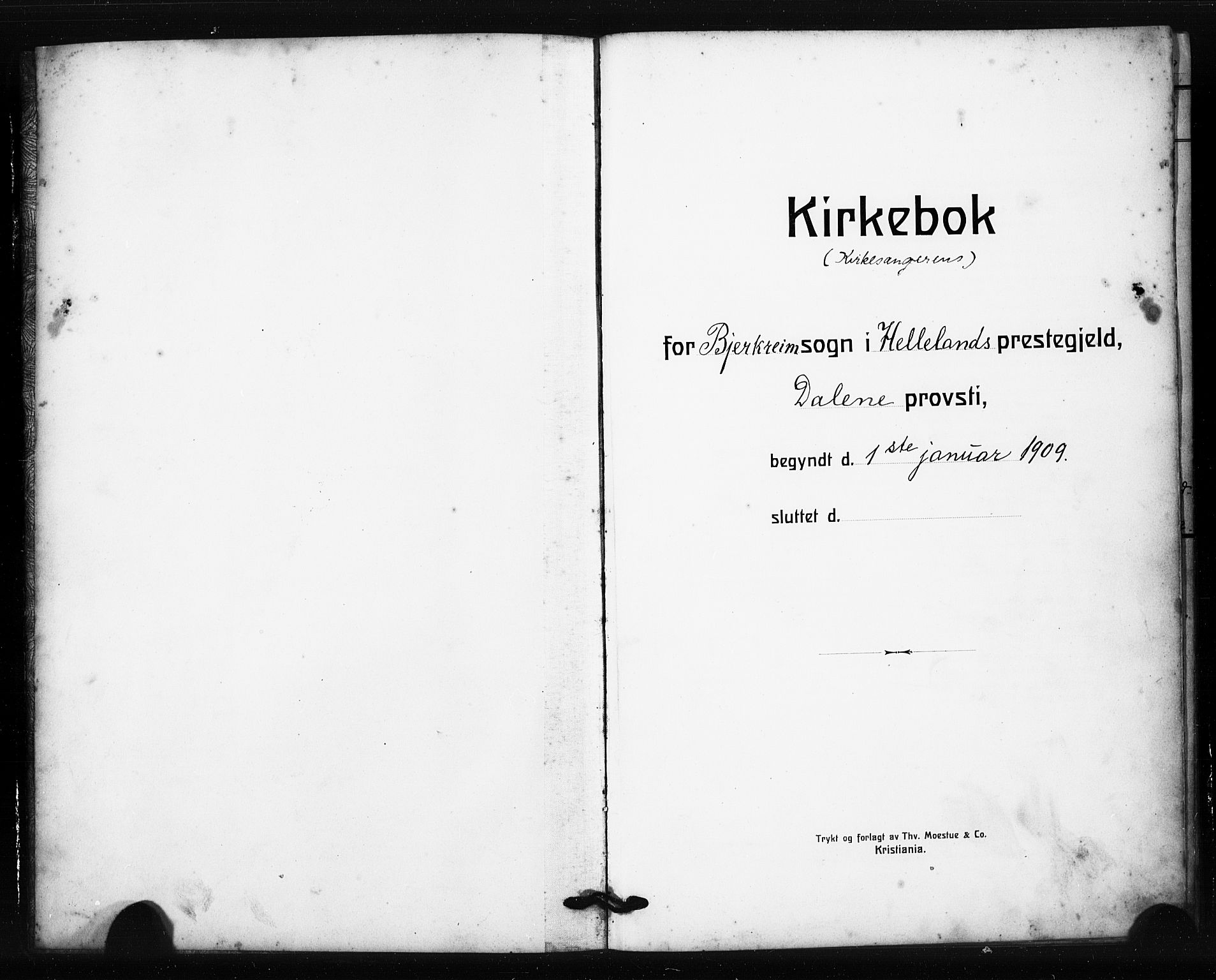 Helleland sokneprestkontor, AV/SAST-A-101810: Klokkerbok nr. B 6, 1909-1923
