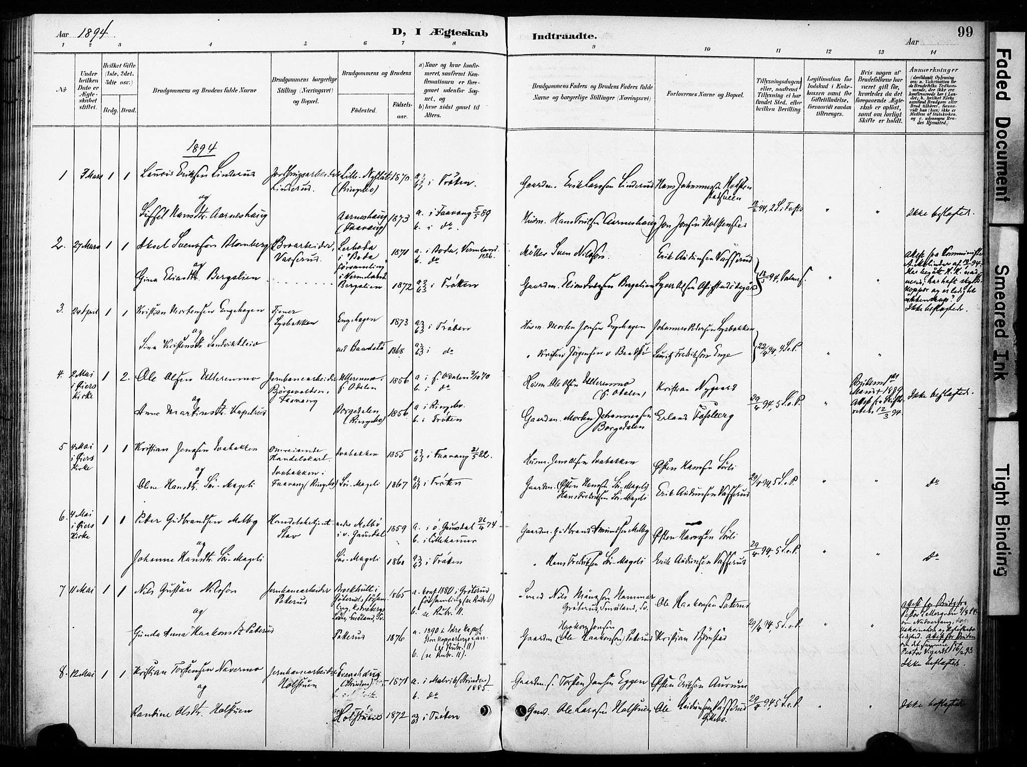 Øyer prestekontor, AV/SAH-PREST-084/H/Ha/Haa/L0011: Ministerialbok nr. 11, 1894-1905, s. 99