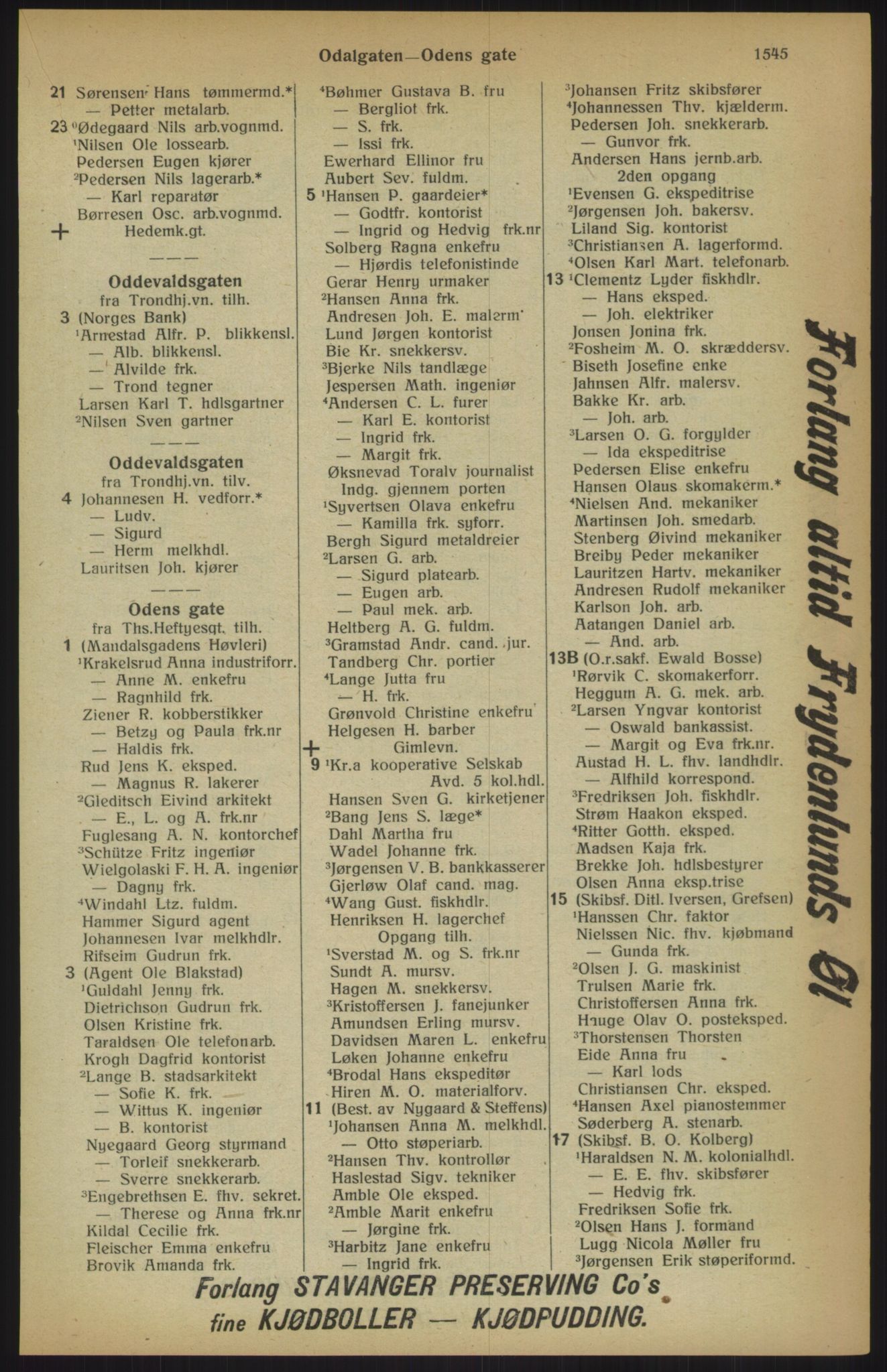 Kristiania/Oslo adressebok, PUBL/-, 1915, s. 1545