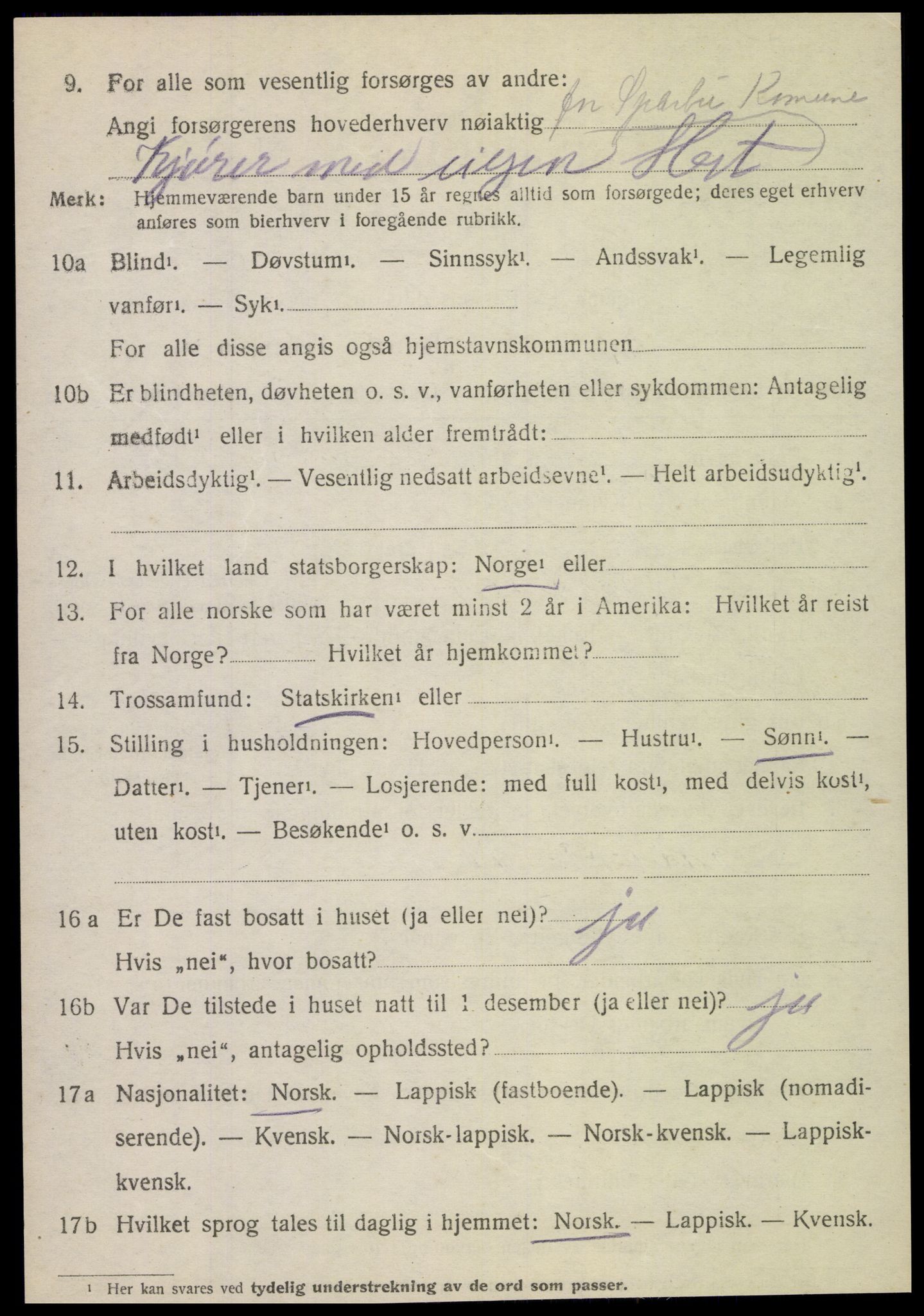 SAT, Folketelling 1920 for 1731 Sparbu herred, 1920, s. 5190