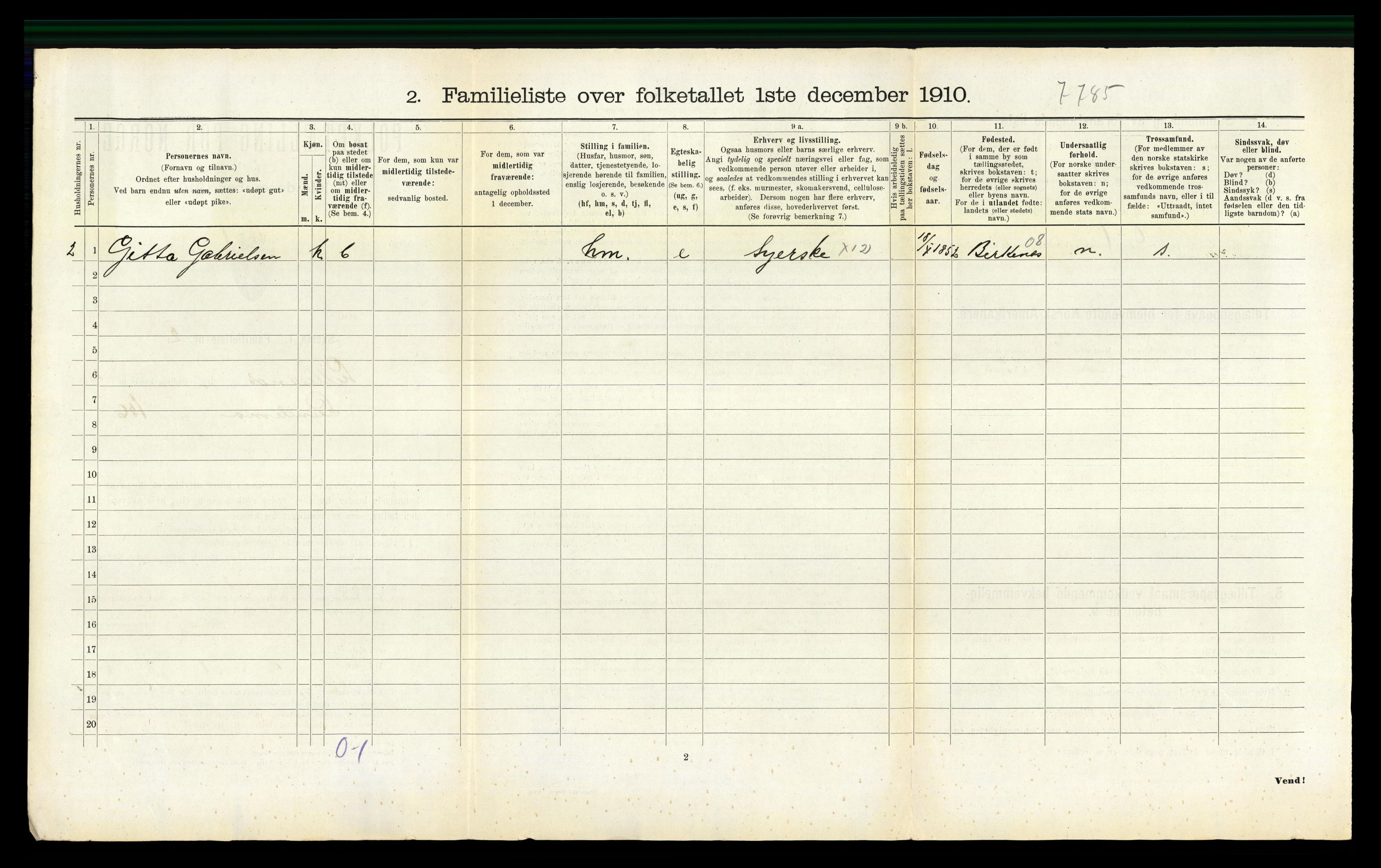 RA, Folketelling 1910 for 0905 Lillesand ladested, 1910, s. 853