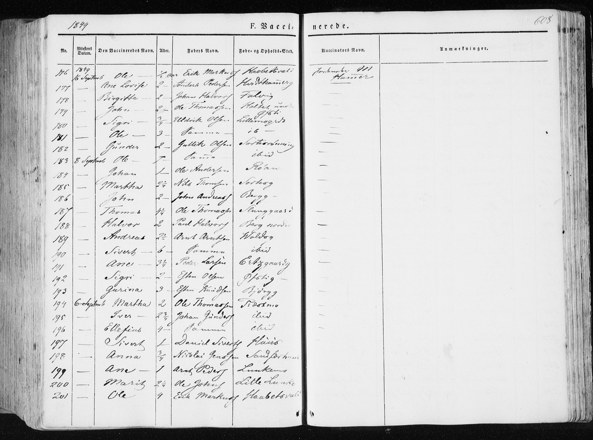 Ministerialprotokoller, klokkerbøker og fødselsregistre - Nord-Trøndelag, AV/SAT-A-1458/709/L0074: Ministerialbok nr. 709A14, 1845-1858, s. 608