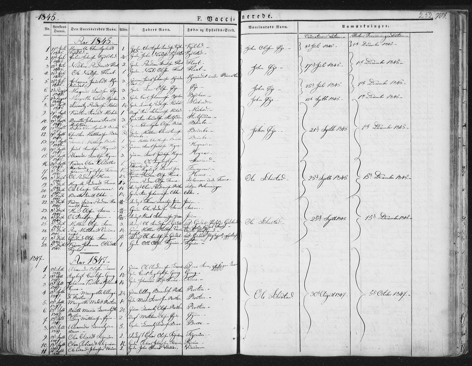Ministerialprotokoller, klokkerbøker og fødselsregistre - Nord-Trøndelag, AV/SAT-A-1458/758/L0513: Ministerialbok nr. 758A02 /1, 1839-1868, s. 252