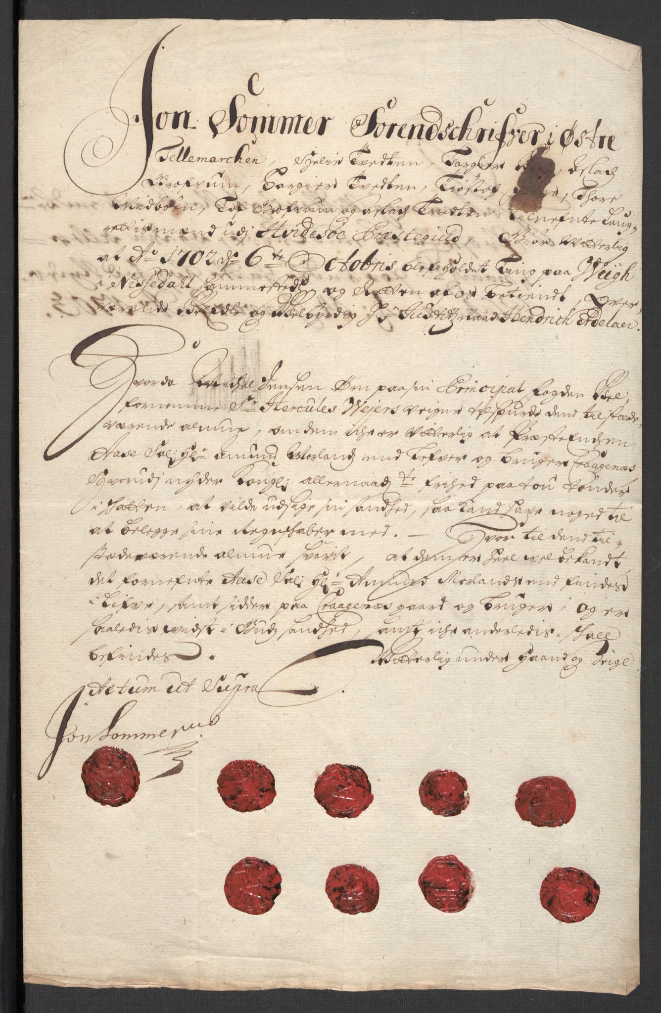 Rentekammeret inntil 1814, Reviderte regnskaper, Fogderegnskap, AV/RA-EA-4092/R36/L2107: Fogderegnskap Øvre og Nedre Telemark og Bamble, 1702, s. 268