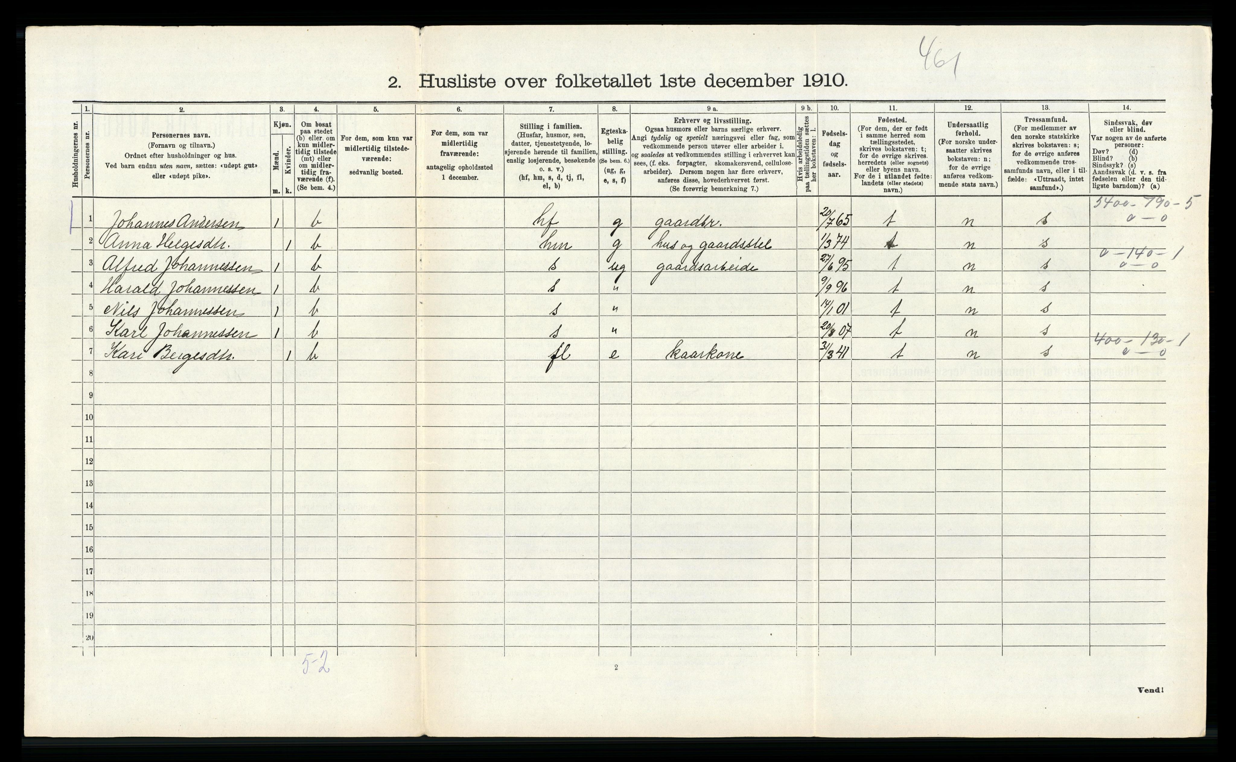 RA, Folketelling 1910 for 1254 Hamre herred, 1910, s. 777