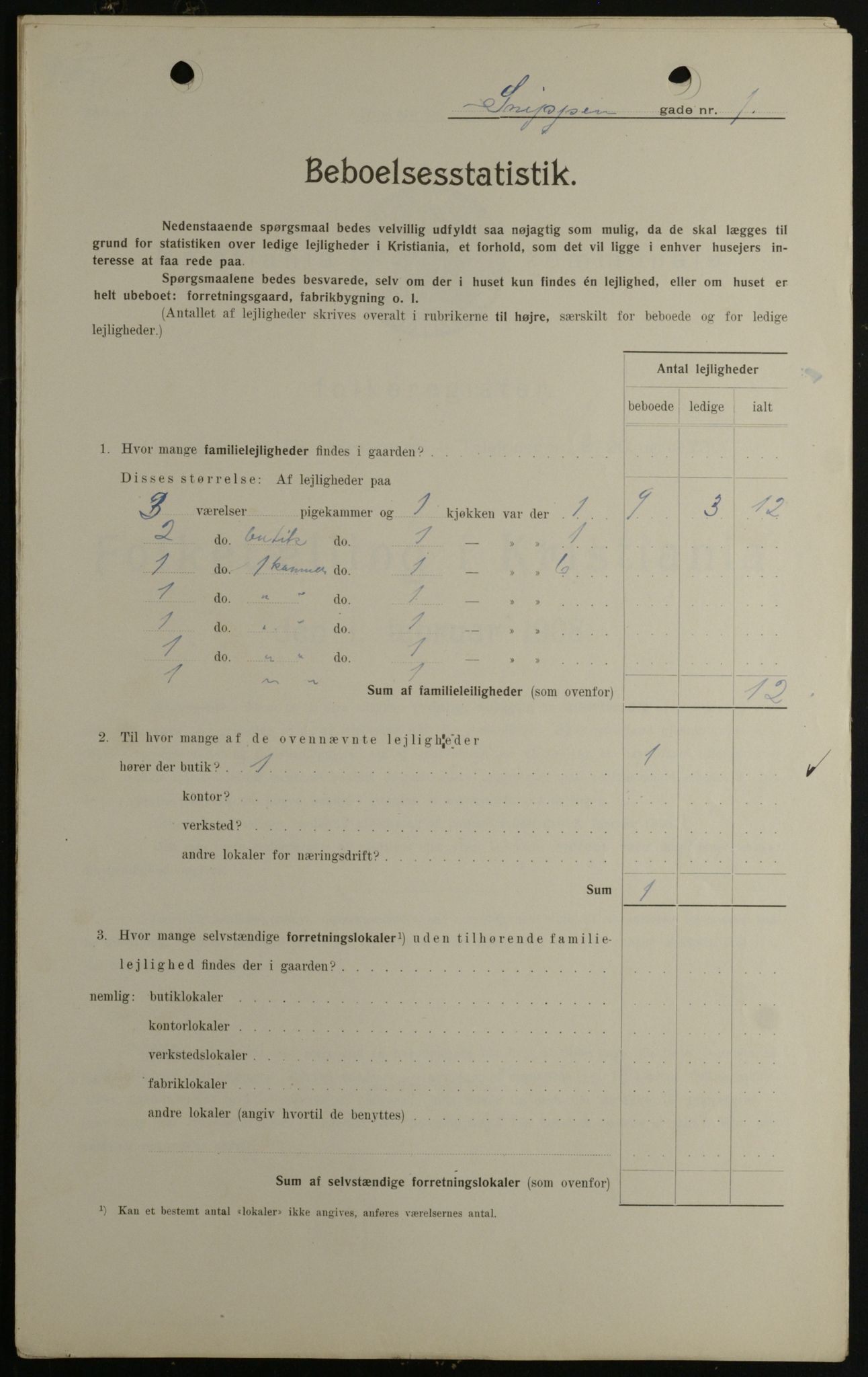 OBA, Kommunal folketelling 1.2.1908 for Kristiania kjøpstad, 1908, s. 88169