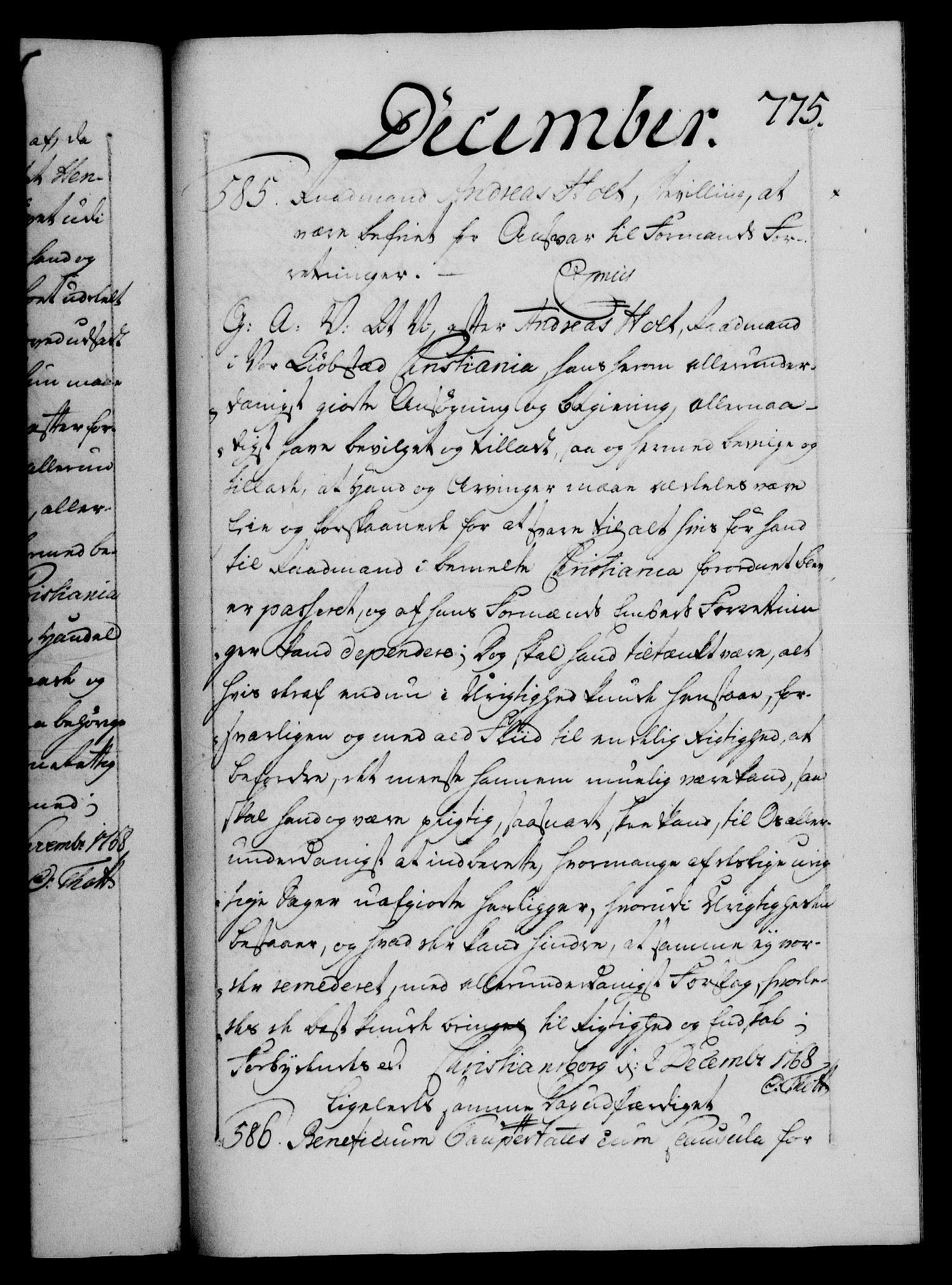 Danske Kanselli 1572-1799, AV/RA-EA-3023/F/Fc/Fca/Fcaa/L0043: Norske registre, 1766-1768, s. 775a