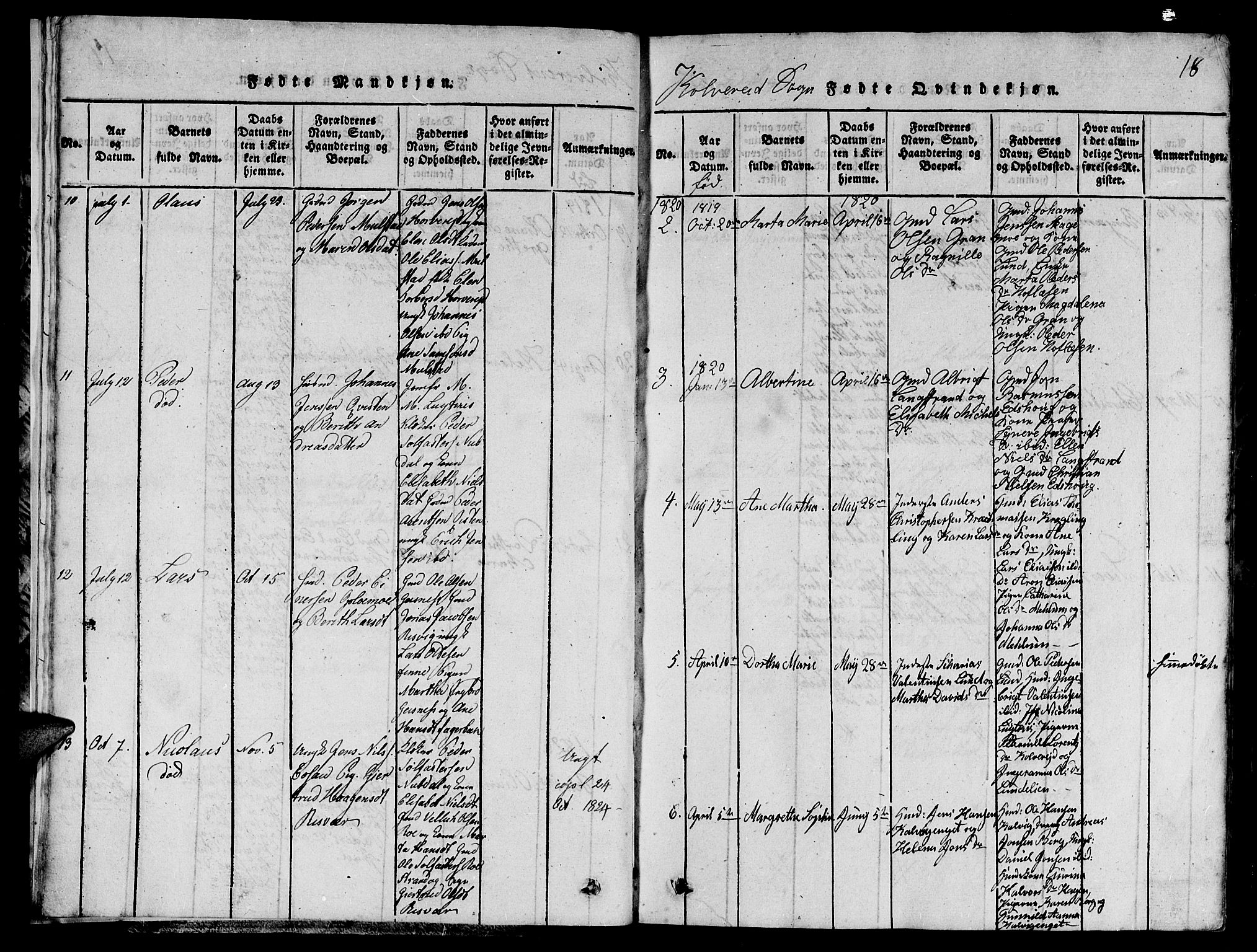 Ministerialprotokoller, klokkerbøker og fødselsregistre - Nord-Trøndelag, SAT/A-1458/780/L0648: Klokkerbok nr. 780C01 /1, 1815-1870, s. 18