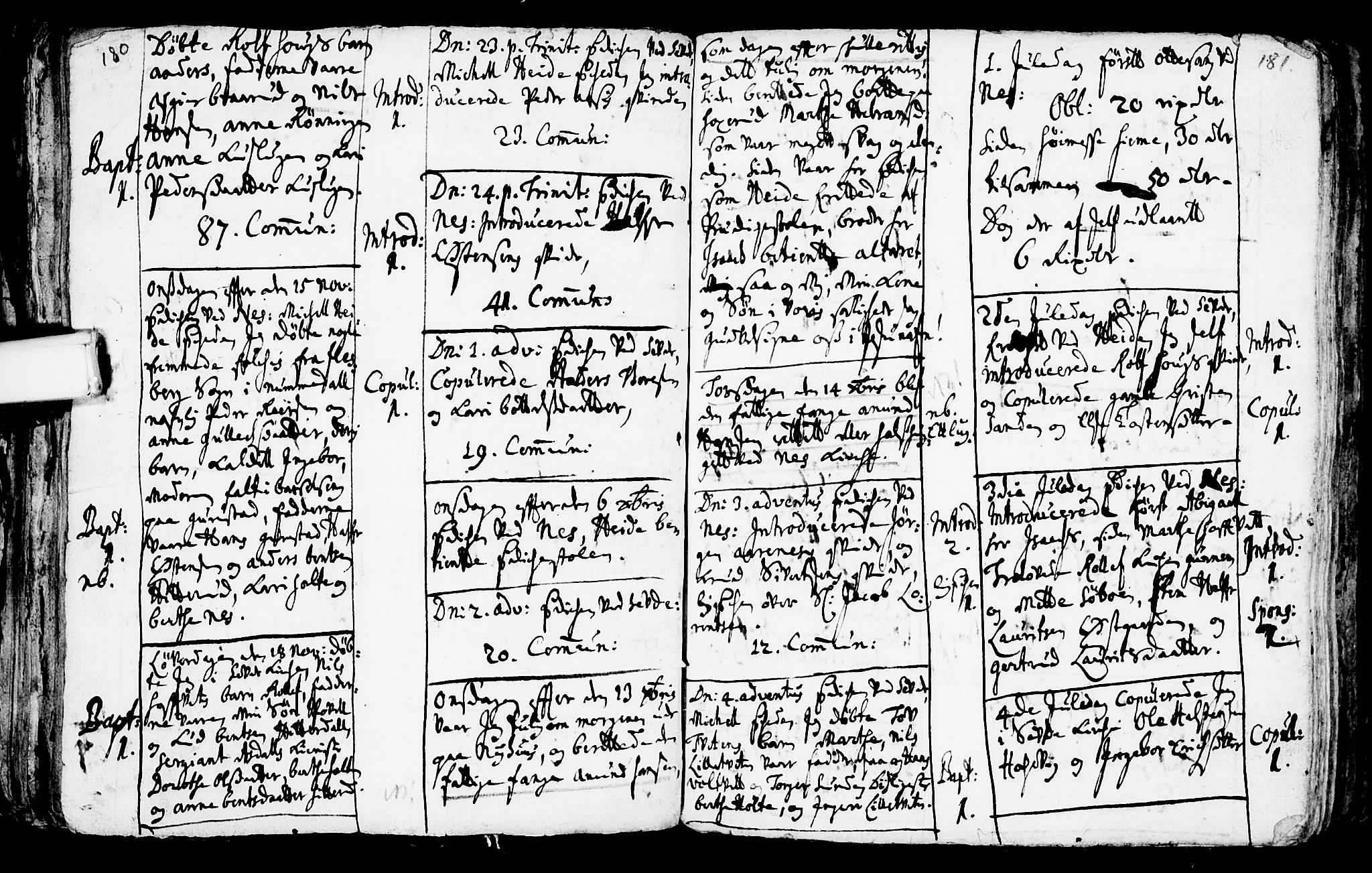 Sauherad kirkebøker, SAKO/A-298/F/Fa/L0002: Ministerialbok nr. I 2, 1681-1720, s. 180-181