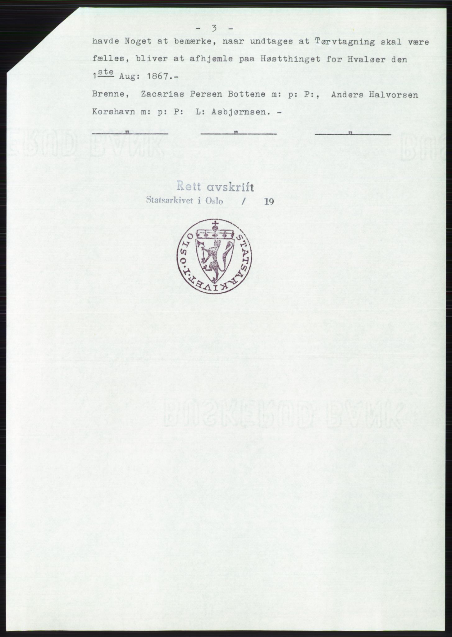 Statsarkivet i Oslo, SAO/A-10621/Z/Zd/L0036: Avskrifter, j.nr 88-2903/1977, 1977, s. 321