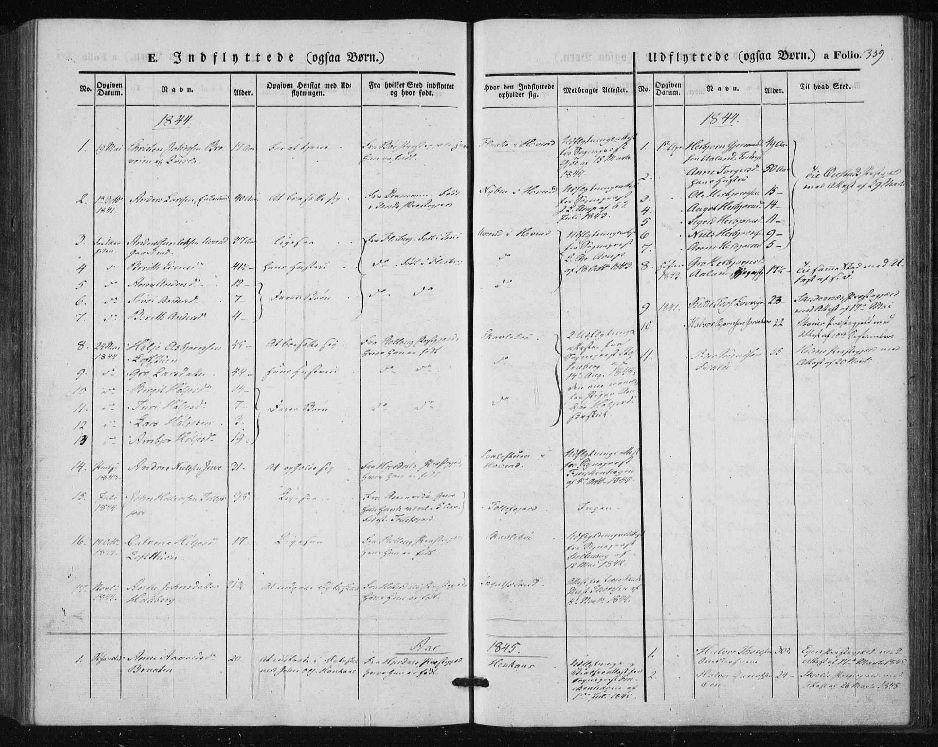 Tinn kirkebøker, AV/SAKO-A-308/F/Fa/L0005: Ministerialbok nr. I 5, 1844-1856, s. 359