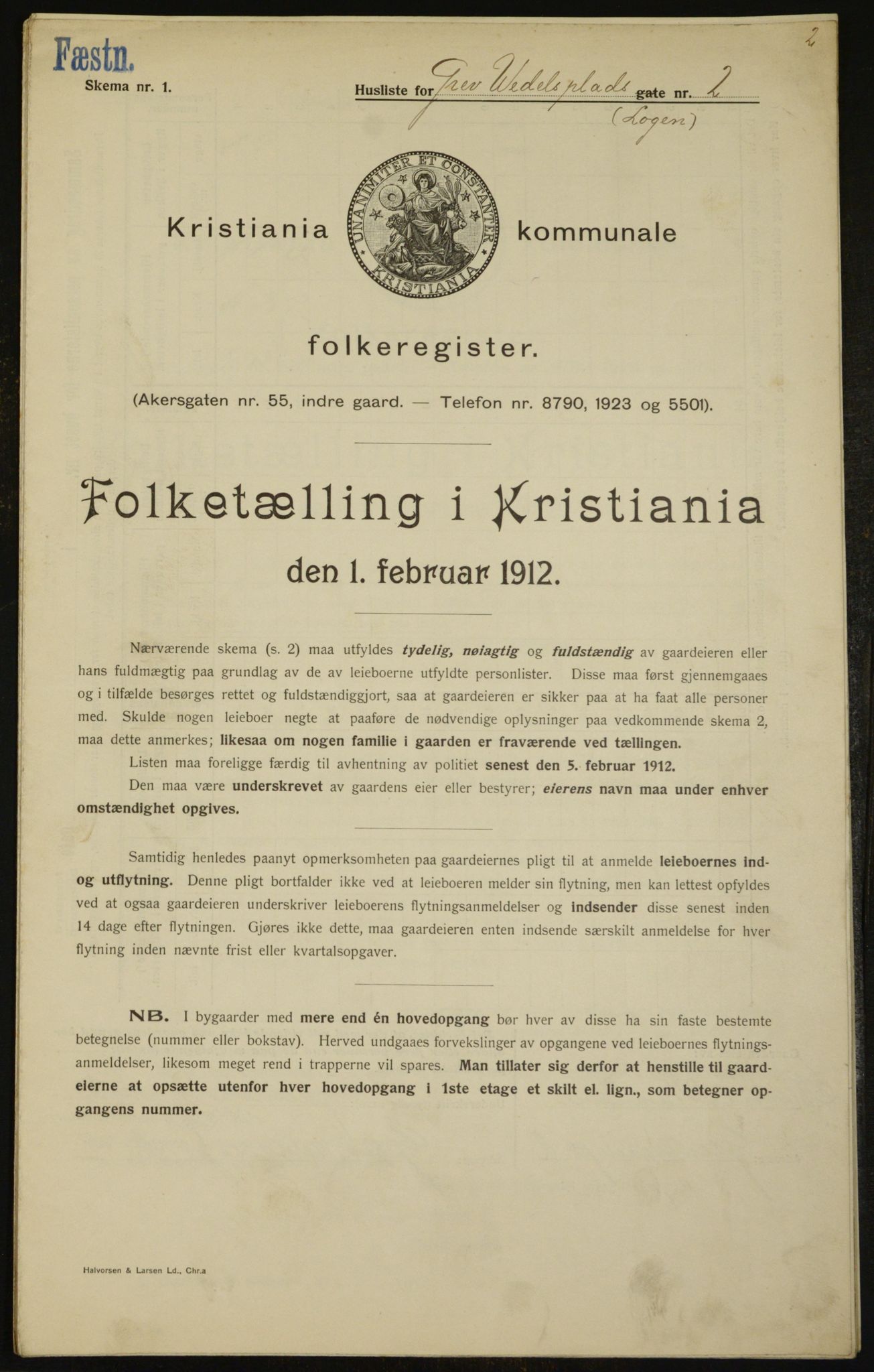 OBA, Kommunal folketelling 1.2.1912 for Kristiania, 1912, s. 29693