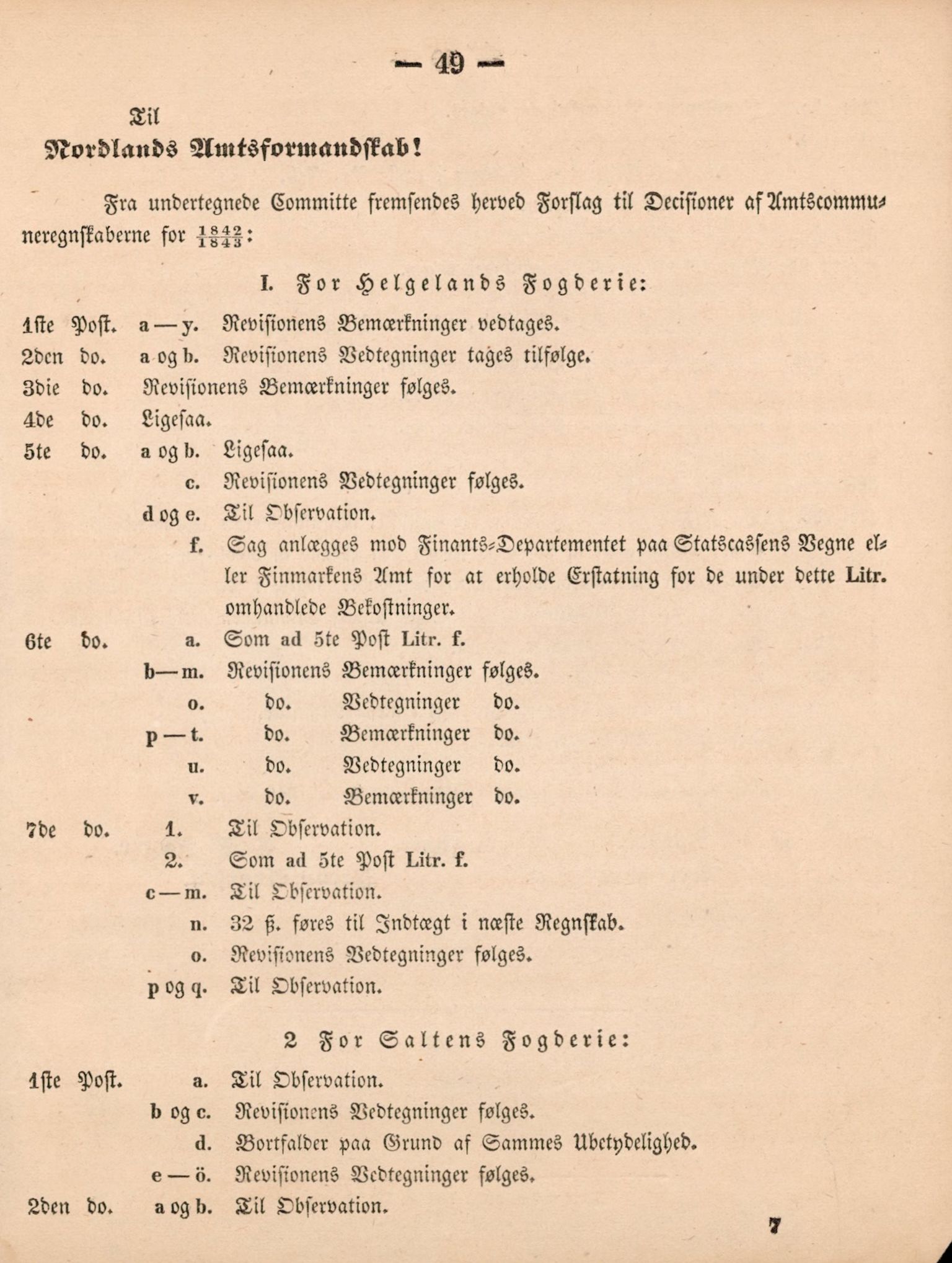 Nordland Fylkeskommune. Fylkestinget, AIN/NFK-17/176/A/Ac/L0002: Fylkestingsforhandlinger 1839-1848, 1839-1848