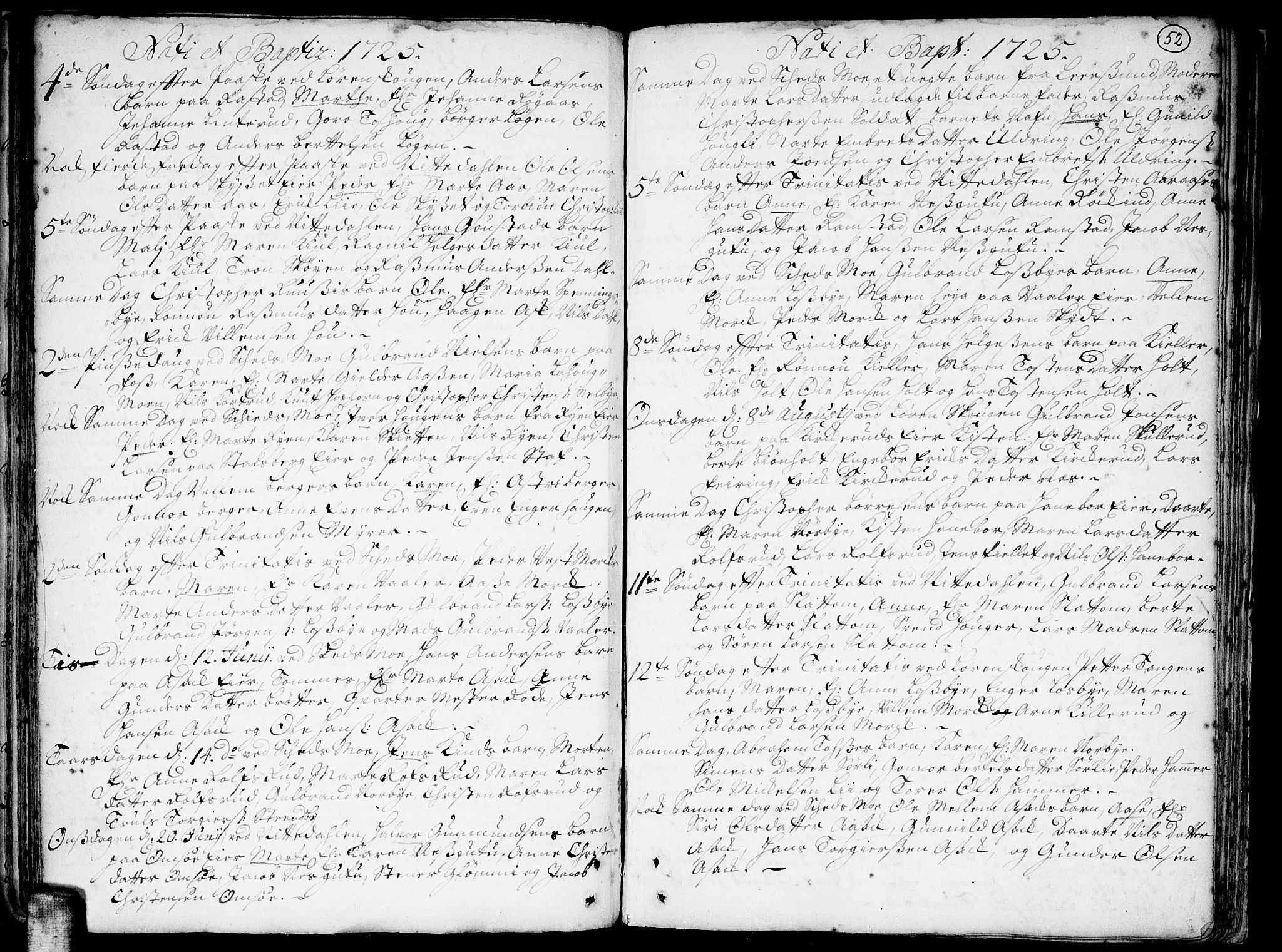 Skedsmo prestekontor Kirkebøker, AV/SAO-A-10033a/F/Fa/L0002: Ministerialbok nr. I 2, 1715-1727, s. 52