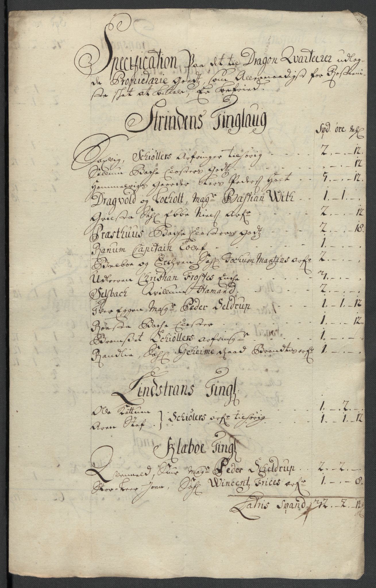 Rentekammeret inntil 1814, Reviderte regnskaper, Fogderegnskap, RA/EA-4092/R61/L4109: Fogderegnskap Strinda og Selbu, 1704-1706, s. 639