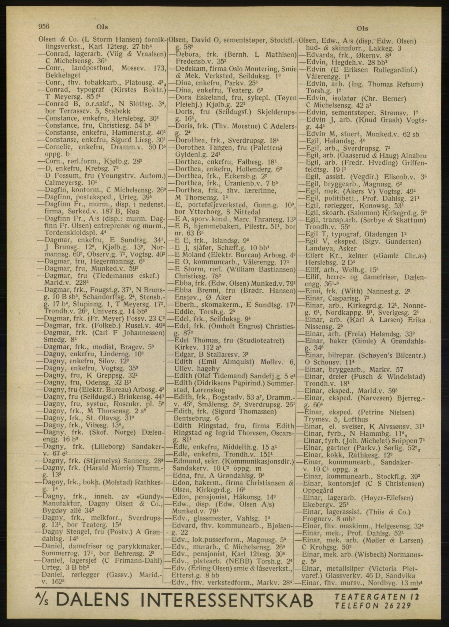 Kristiania/Oslo adressebok, PUBL/-, 1946, s. 956