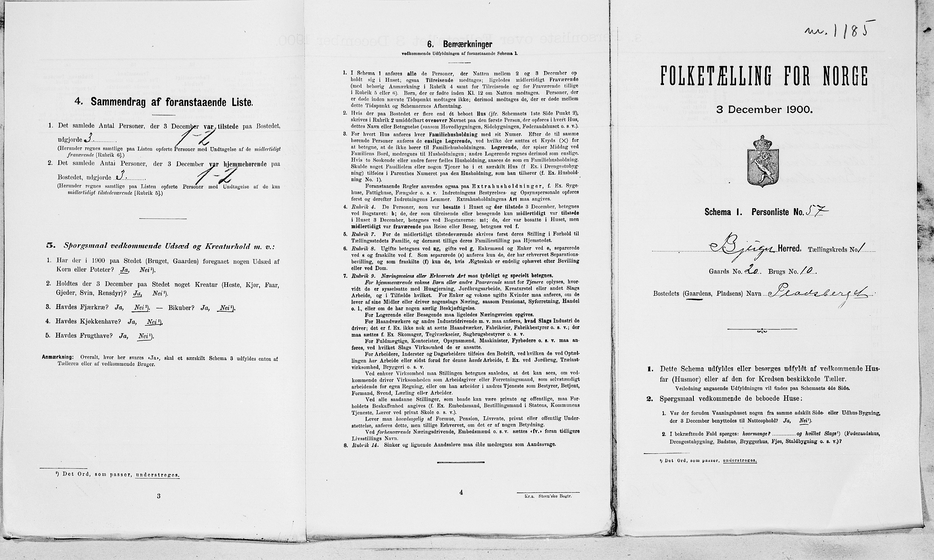 SAT, Folketelling 1900 for 1627 Bjugn herred, 1900, s. 140