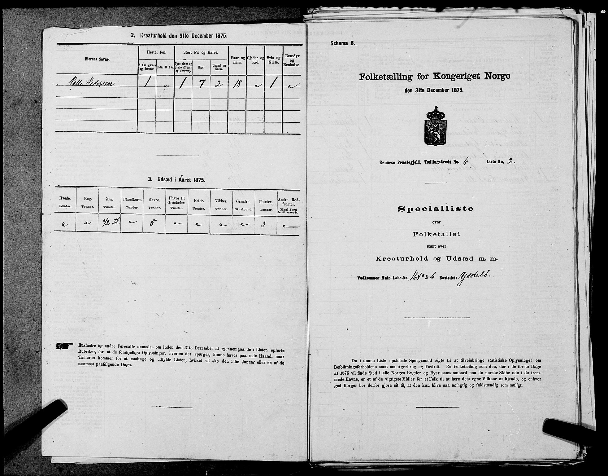 SAST, Folketelling 1875 for 1142P Rennesøy prestegjeld, 1875, s. 728