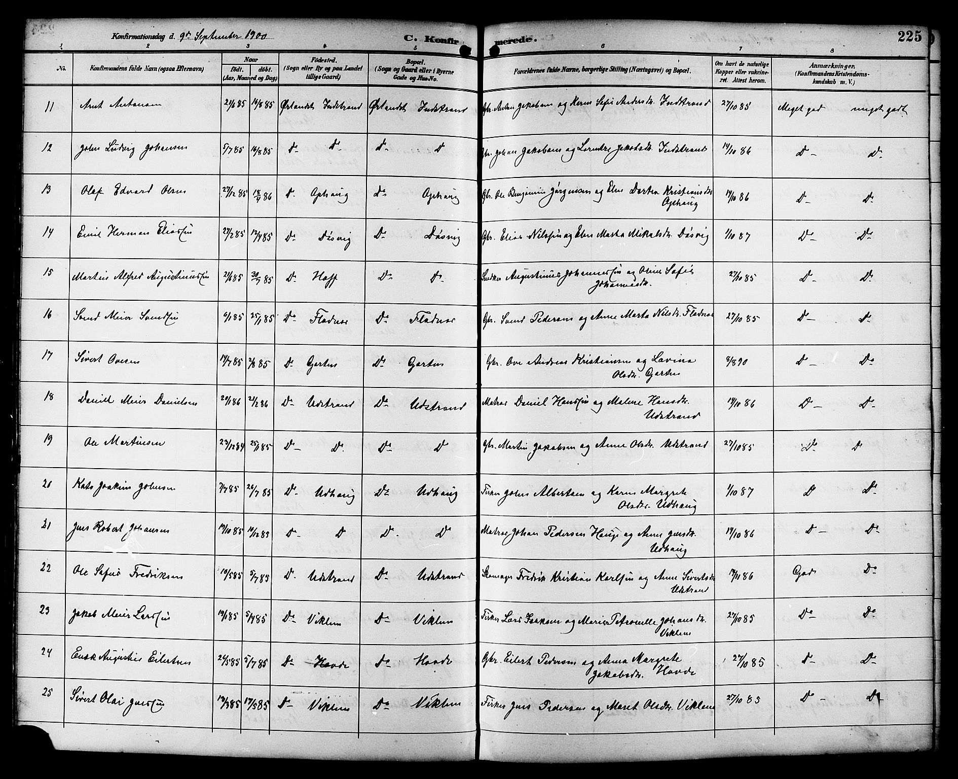 Ministerialprotokoller, klokkerbøker og fødselsregistre - Sør-Trøndelag, SAT/A-1456/659/L0746: Klokkerbok nr. 659C03, 1893-1912, s. 225