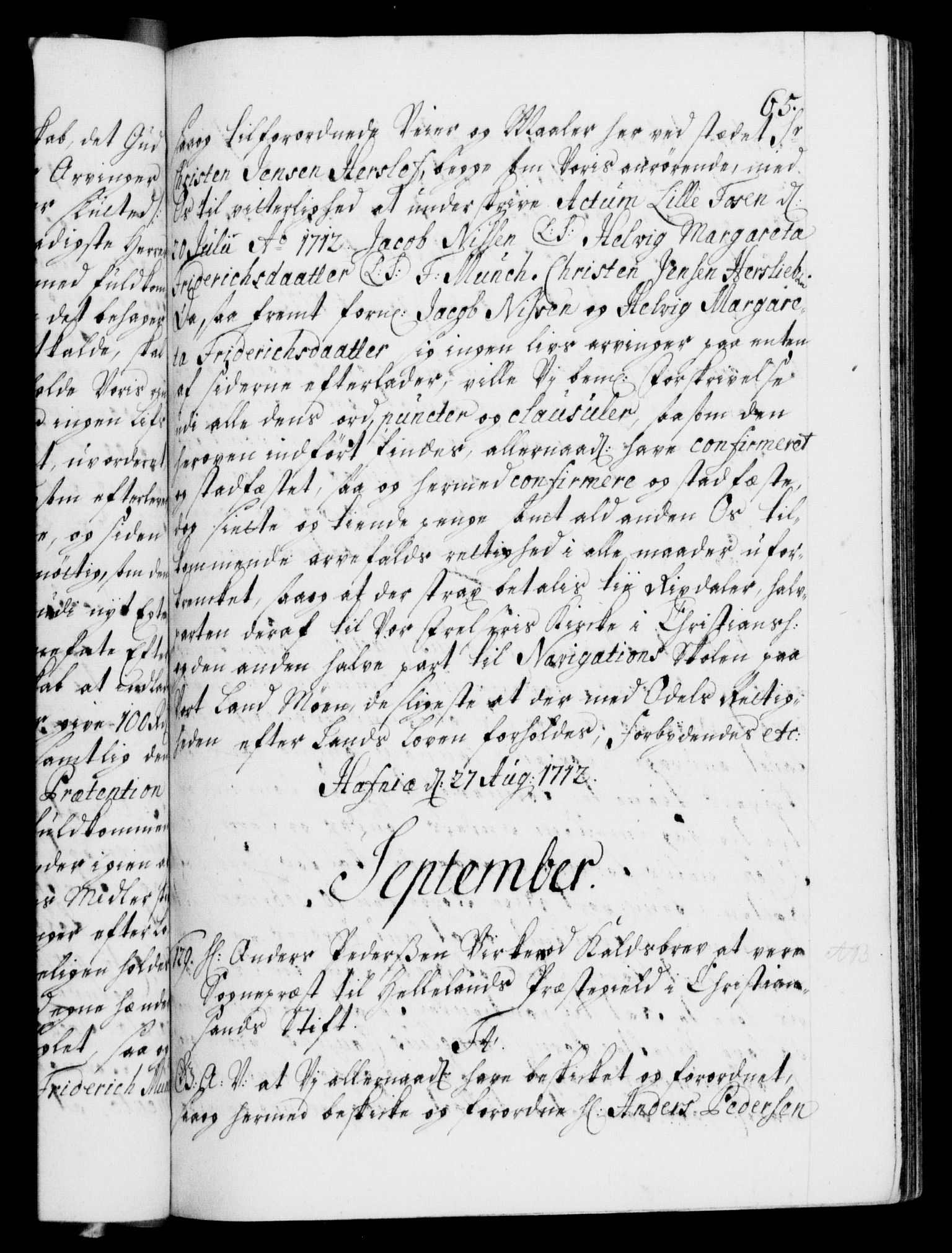 Danske Kanselli 1572-1799, RA/EA-3023/F/Fc/Fca/Fcaa/L0021: Norske registre, 1712-1715, s. 65a