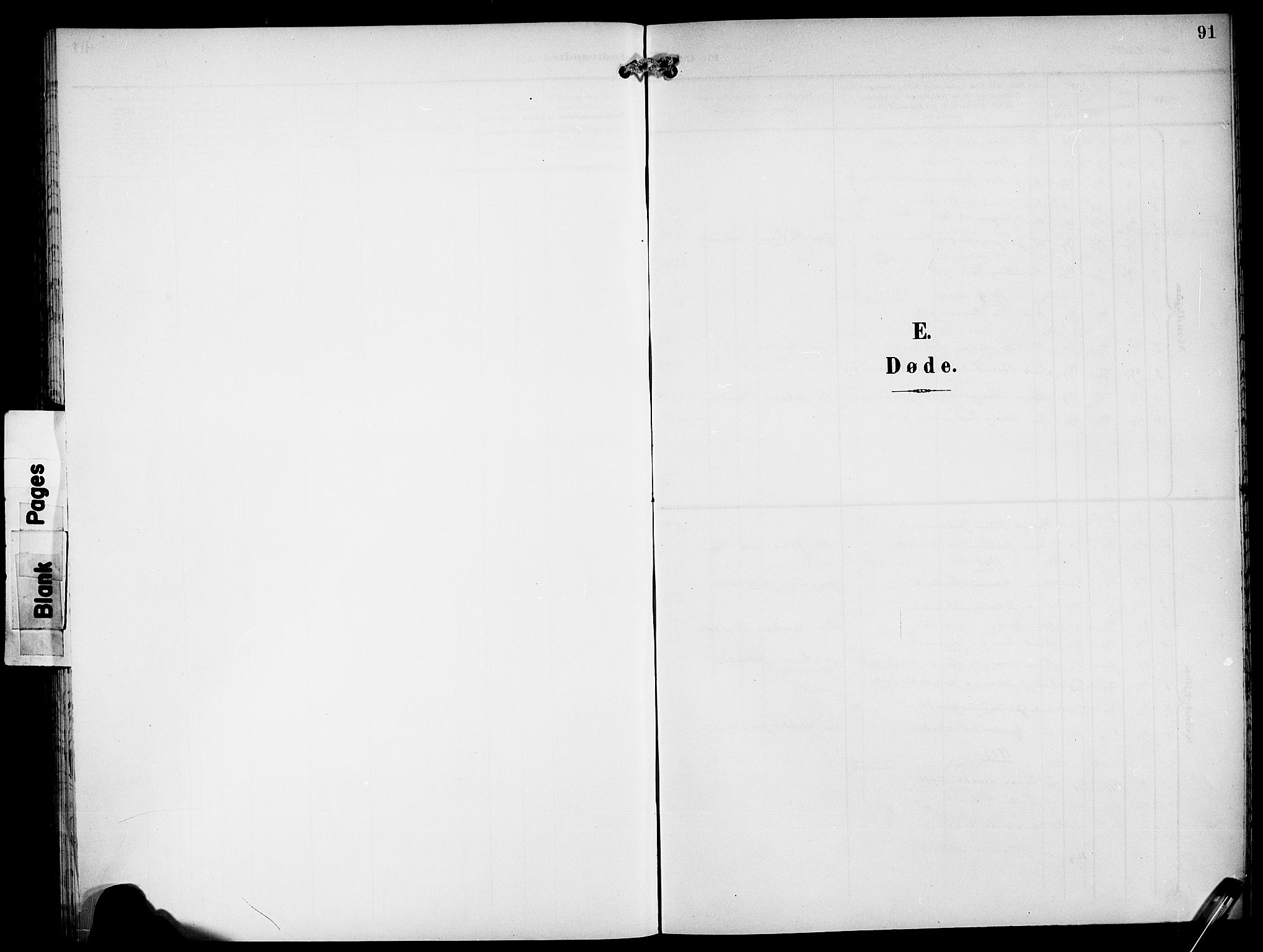 Gulen sokneprestembete, SAB/A-80201/H/Hab/Habd/L0001: Klokkerbok nr. D 1, 1901-1924, s. 91