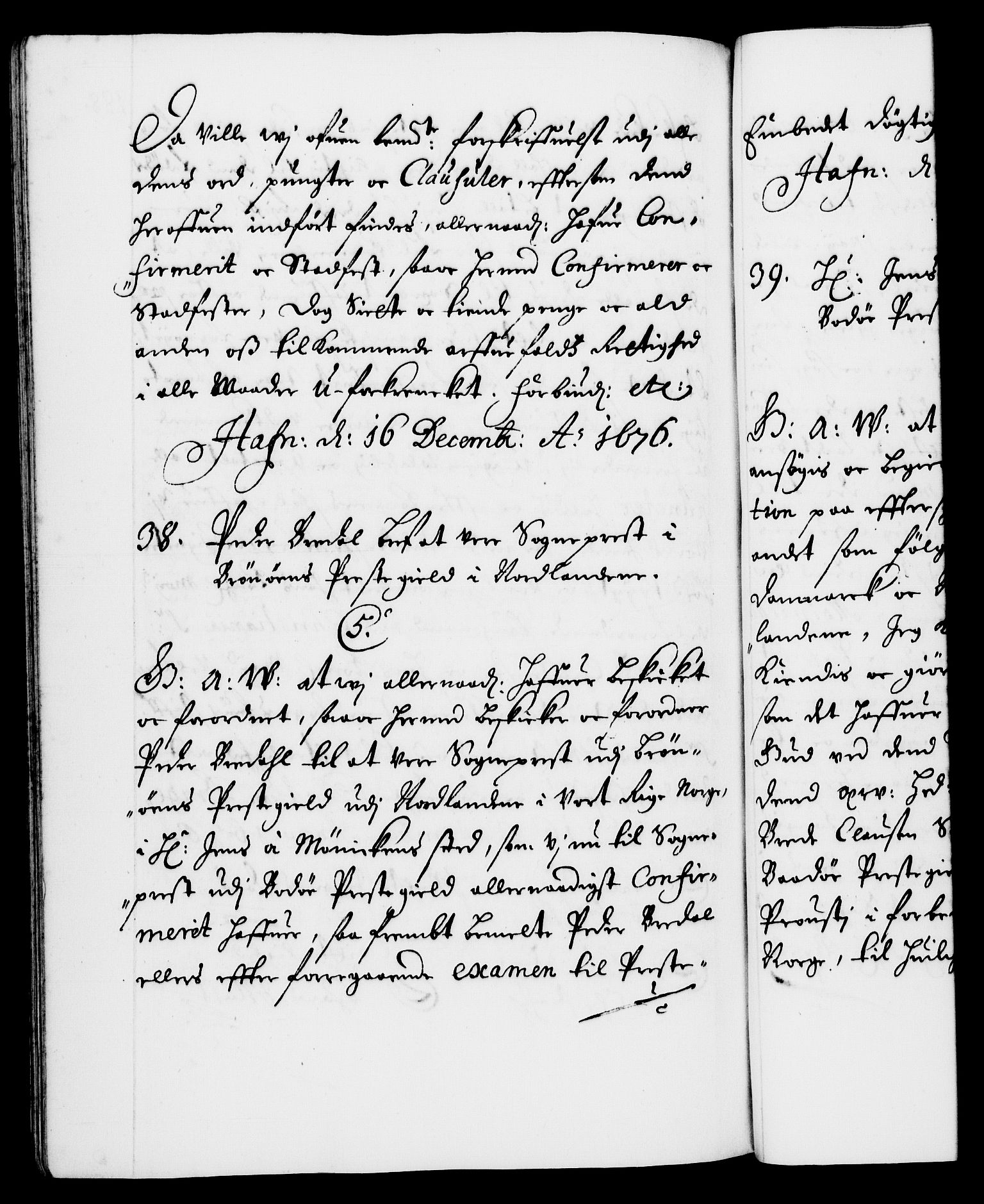 Danske Kanselli 1572-1799, AV/RA-EA-3023/F/Fc/Fca/Fcaa/L0012: Norske registre (mikrofilm), 1674-1680, s. 188b